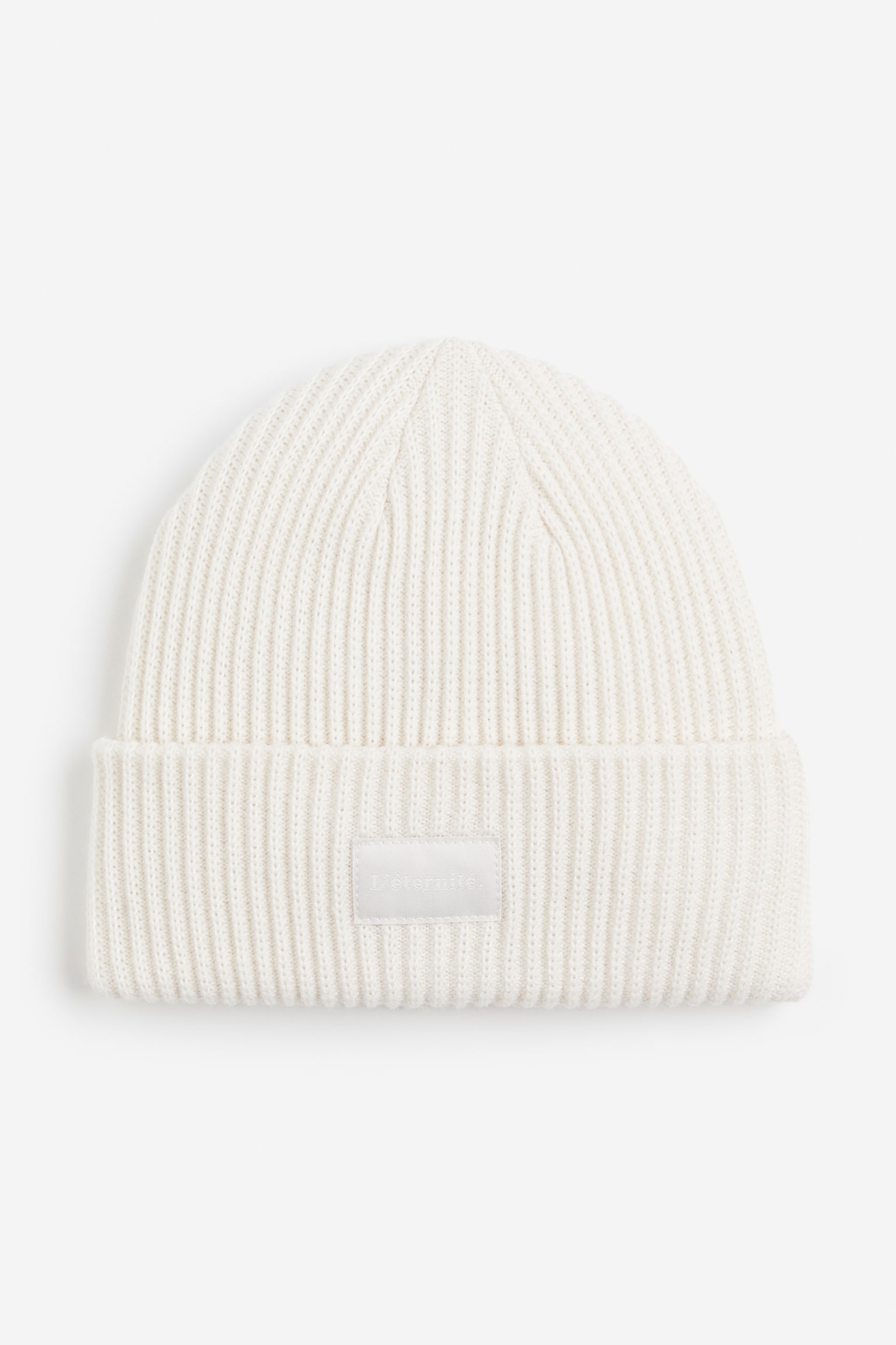 Knit Beanie - White/Beige/Better days/Black/Possibilité - 1