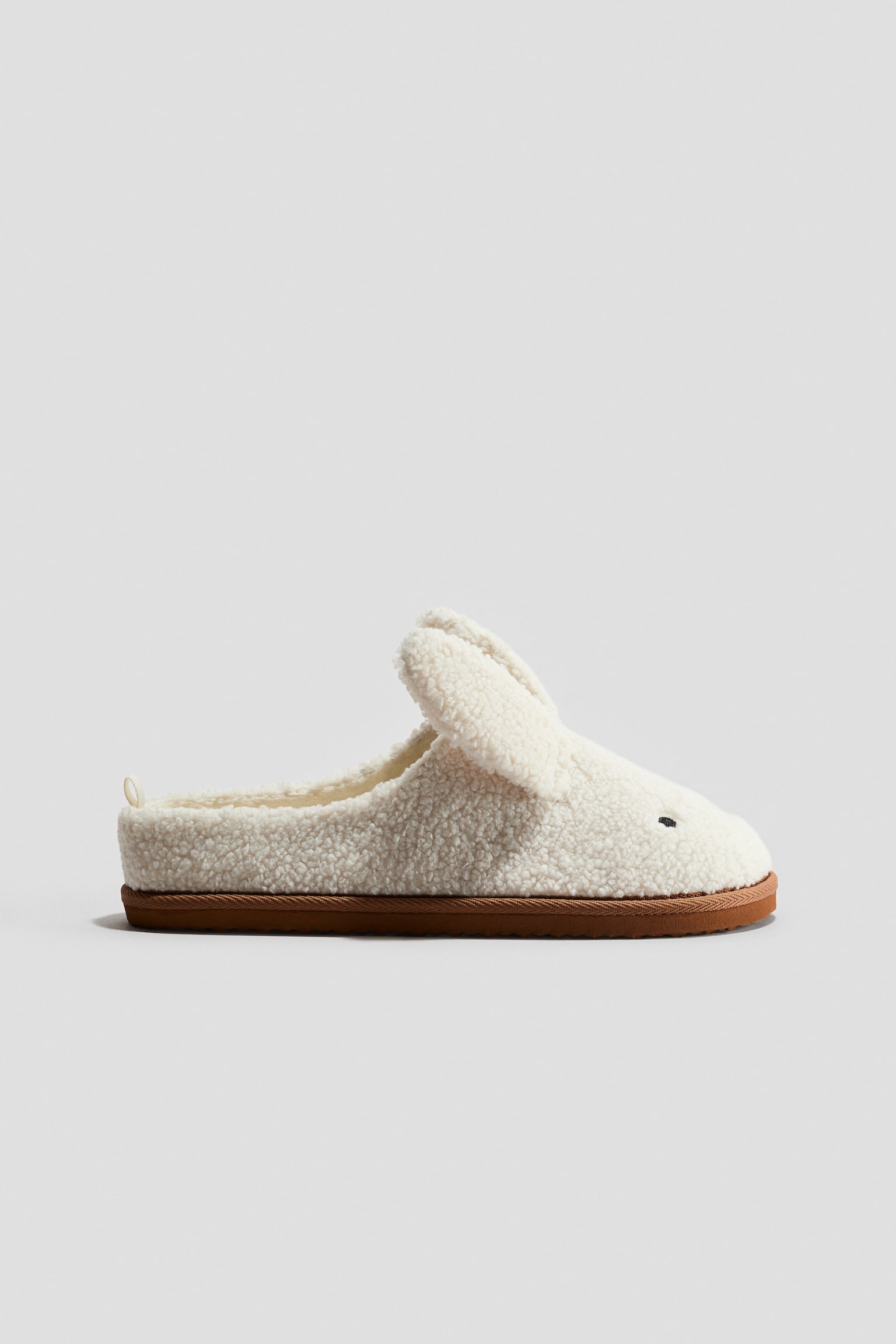 Детские сабо H&M Teddy Fleece Indoor Mules, цвет: Белый — фото 5