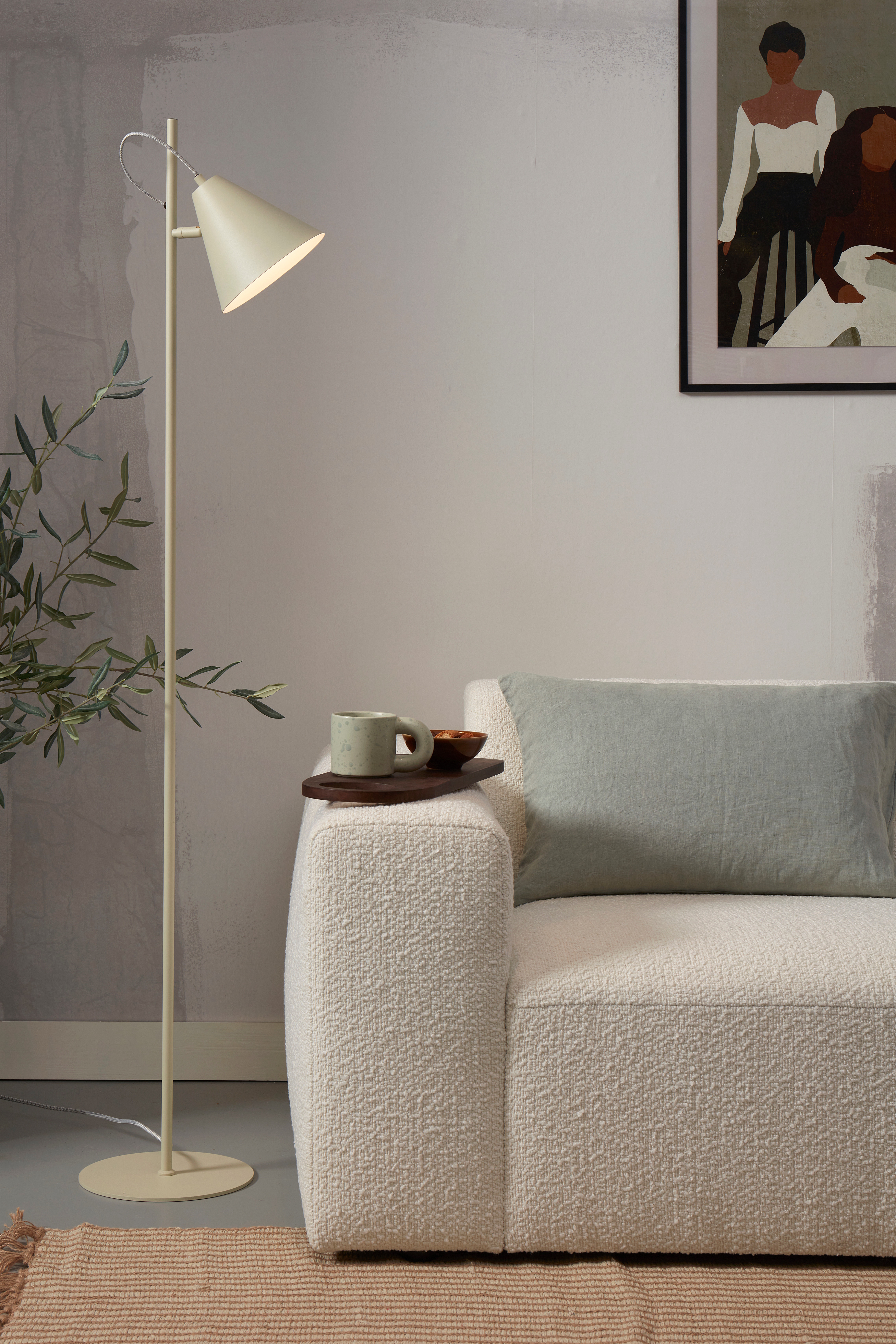 Lisbon Lampadaire - Vert Tendre/Sable/Blanc