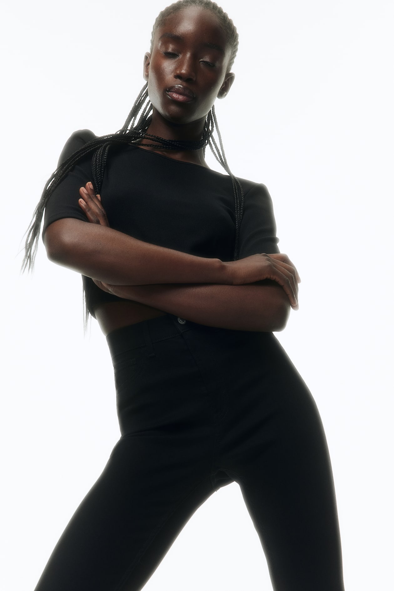 Ultra High Ankle Jeggings Black Ladies H&M IN