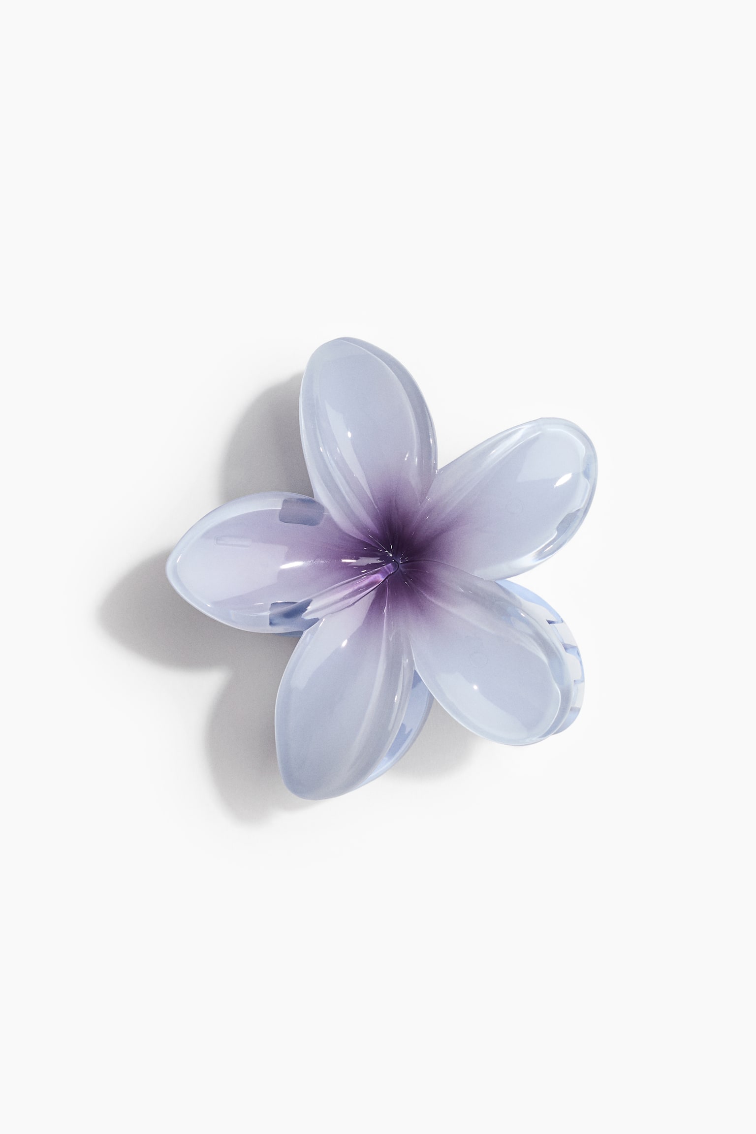 Flower-Shaped Hair Claw - Light purple/Blue/Light green/Beige/tortoiseshell pattern