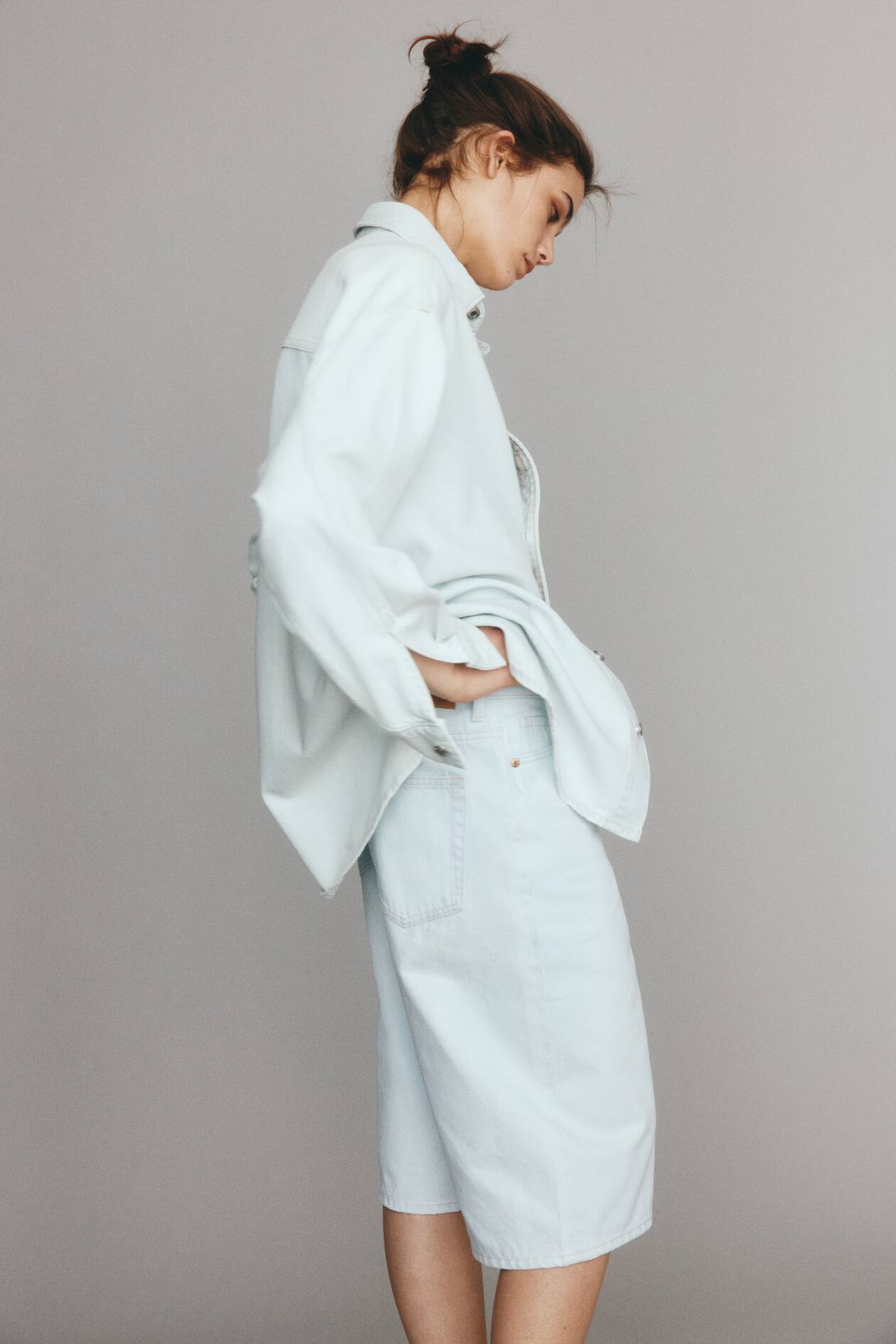 Feather Soft Oversized Denim Shirt - image 2