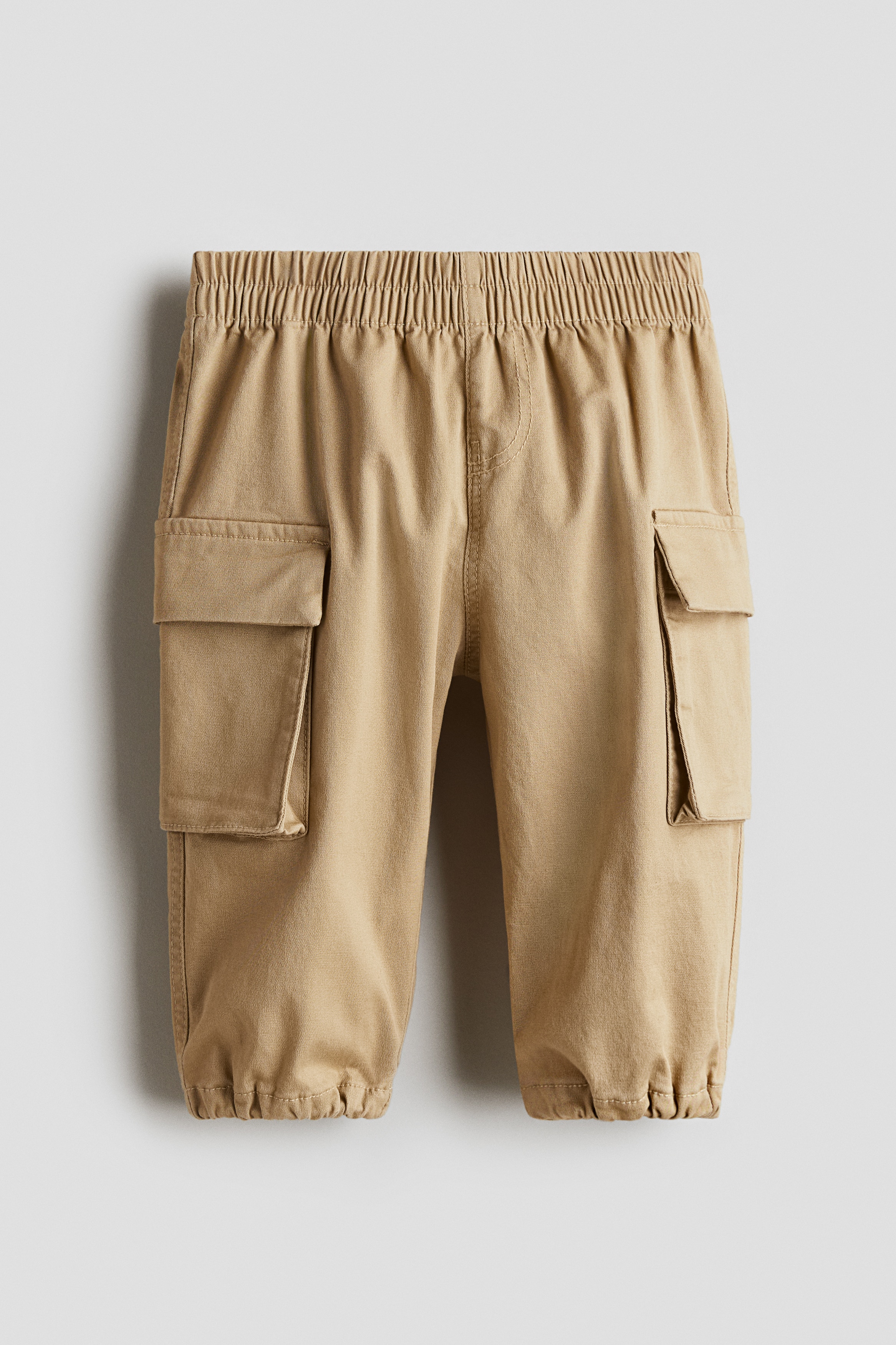 Katoenen cargobroek - Beige/Kakigroen/Kakigroen