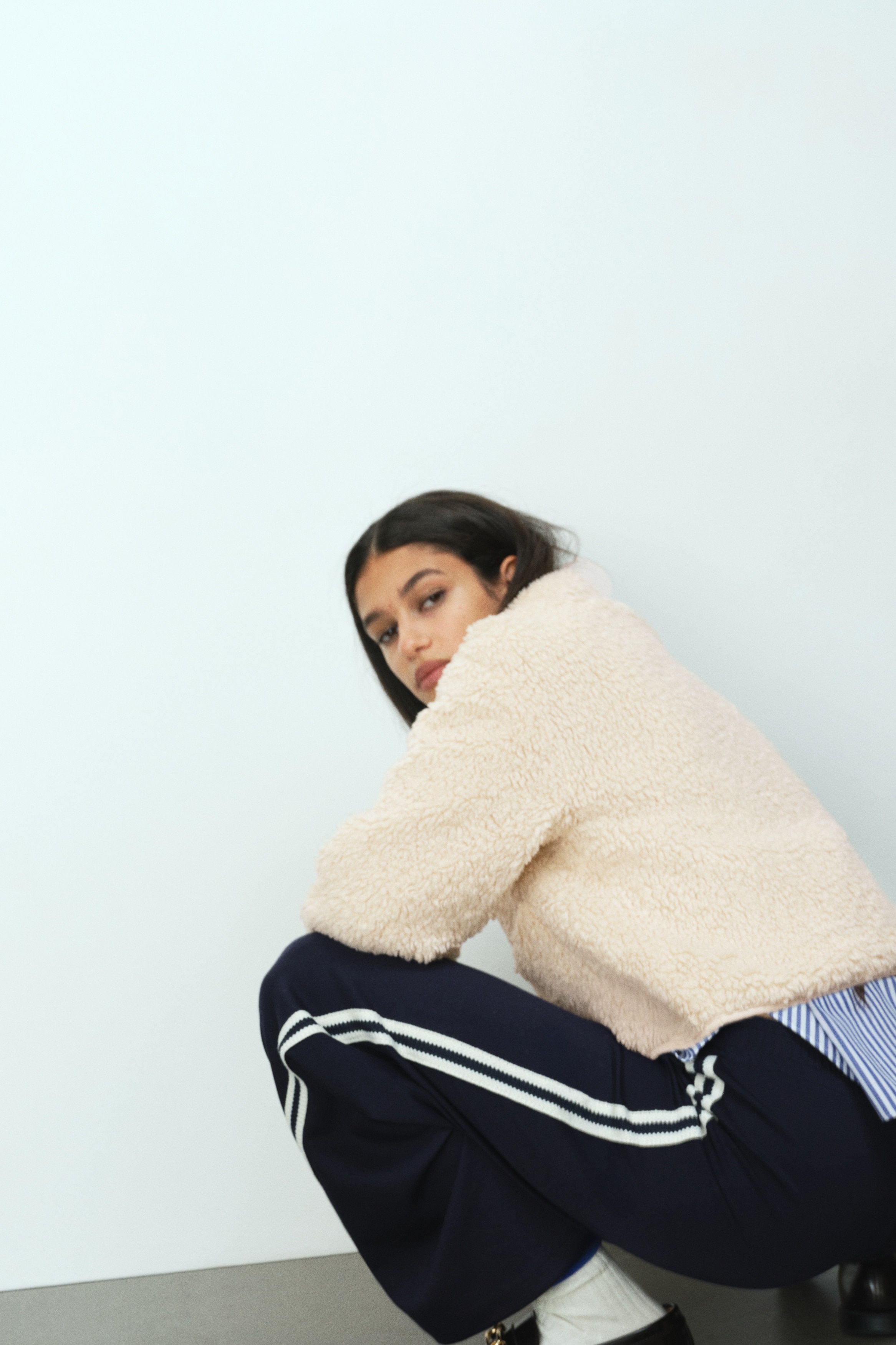 Collared teddy jacket