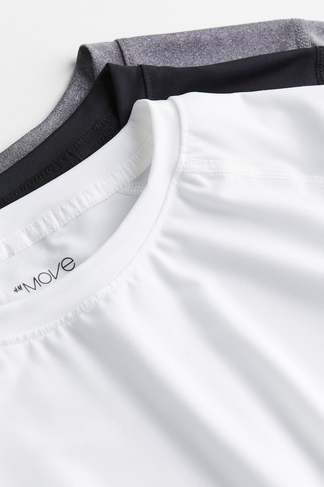 Lot de 3 T-shirts de sport DryMove™ - Blanc/noir/gris chiné - 2