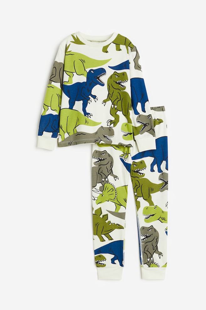 Jersey pyjamas - Green/Dinosaurs/Light blue/Dinosaurs/Dark blue/Cars/White/Animals/dc/dc/dc/dc/dc/dc - 1