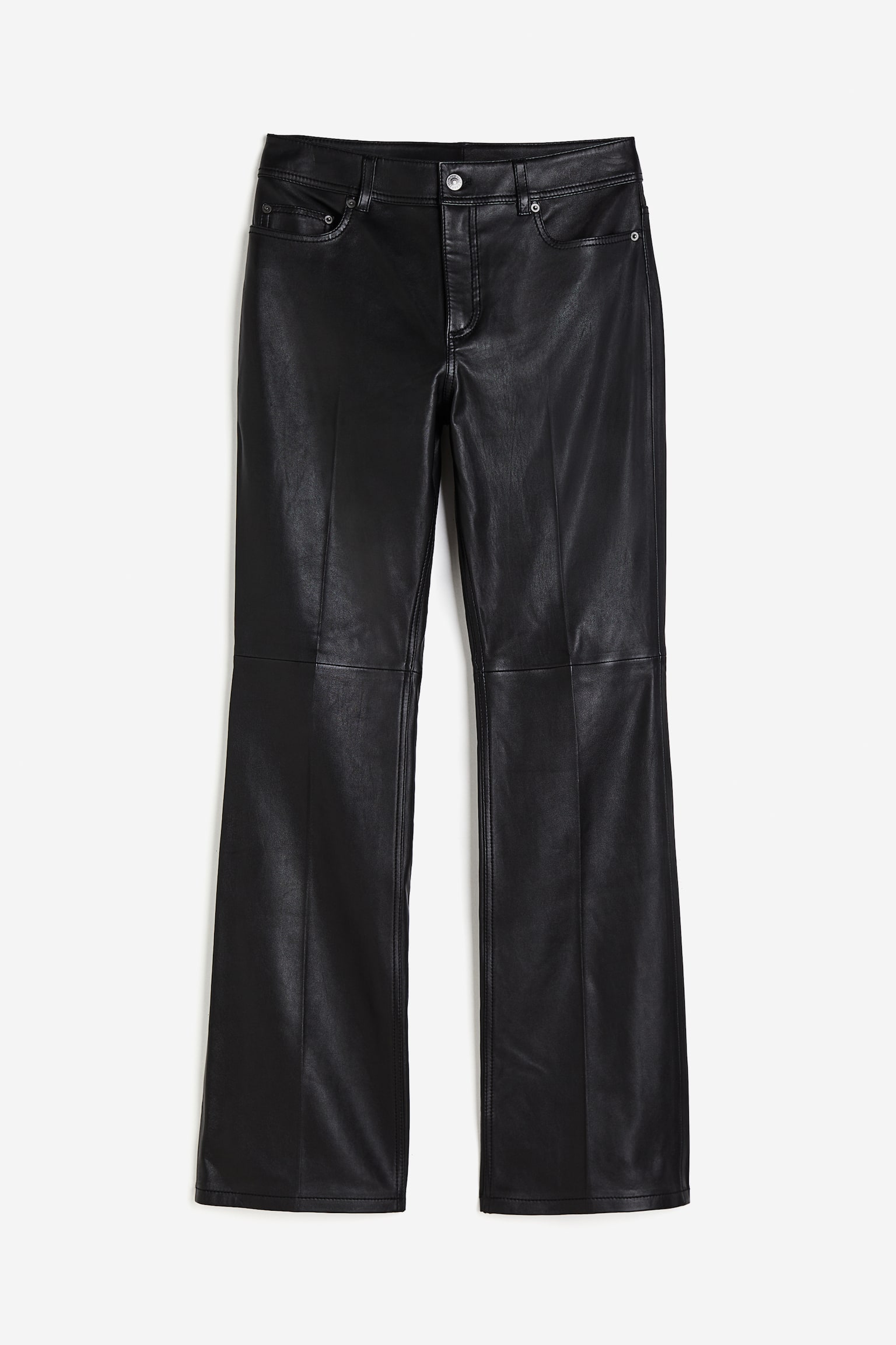 Leather Pants - Black/Grey - 2