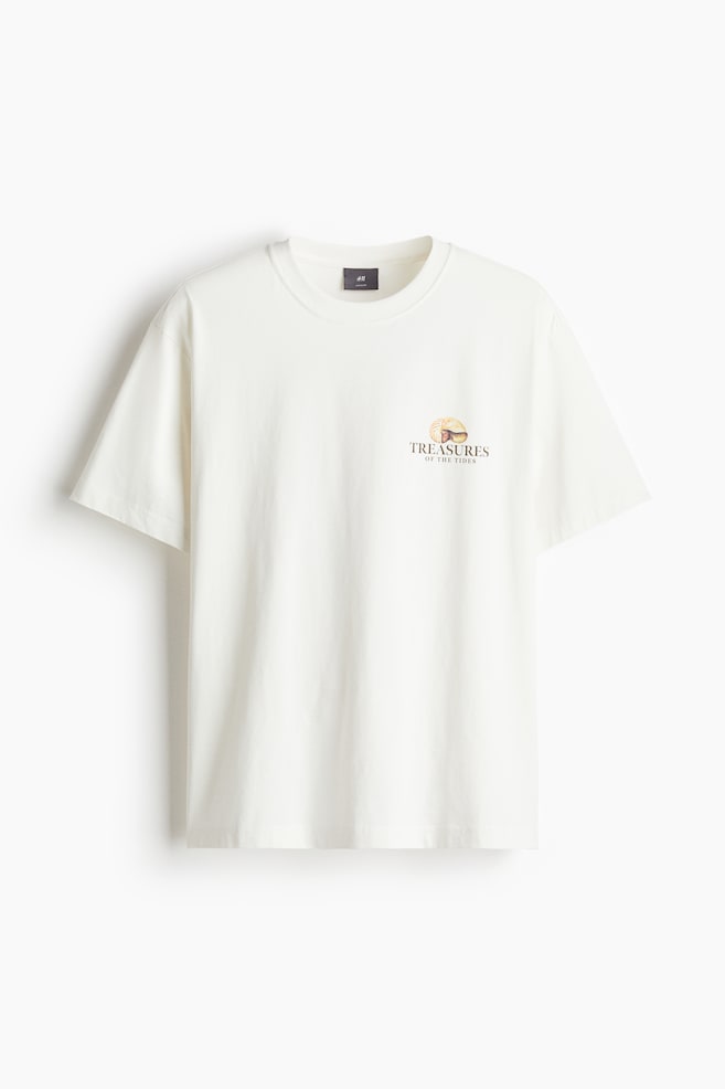 Loose Fit Printed T-shirt - White/seashells/White/Port Meridian Yacht Club/White/Peak Season/Dark gray/No Defeat/White/Finca Olivetta/White/crab/Light blue/Ashbury House/White/Offside Society/White/Puerto Vallarta - 1
