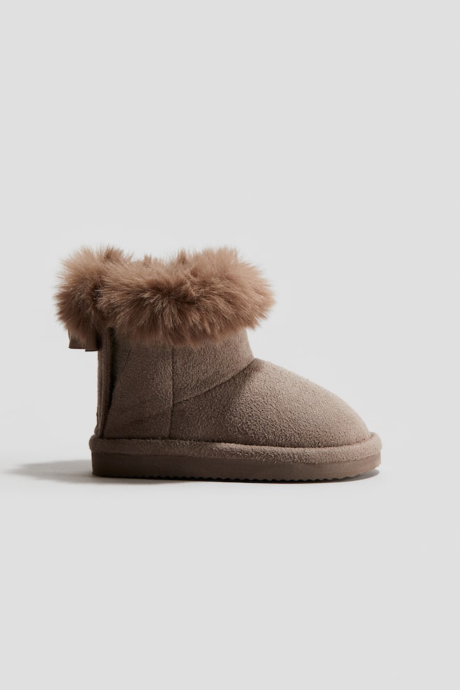 Fluffy-lined boots - Beige/Light brown/Beige - 1