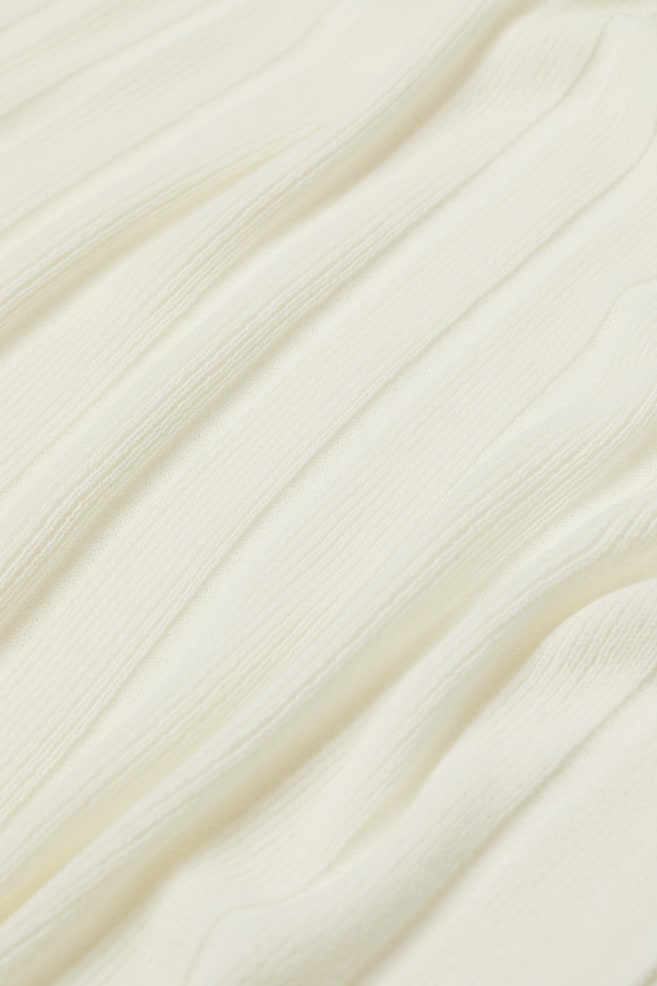 Rib-knit tunic - Cream - 2
