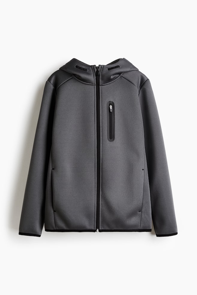 Warming zip-through hoodie with ThermoMove™ - Dark grey/Navy blue - 1