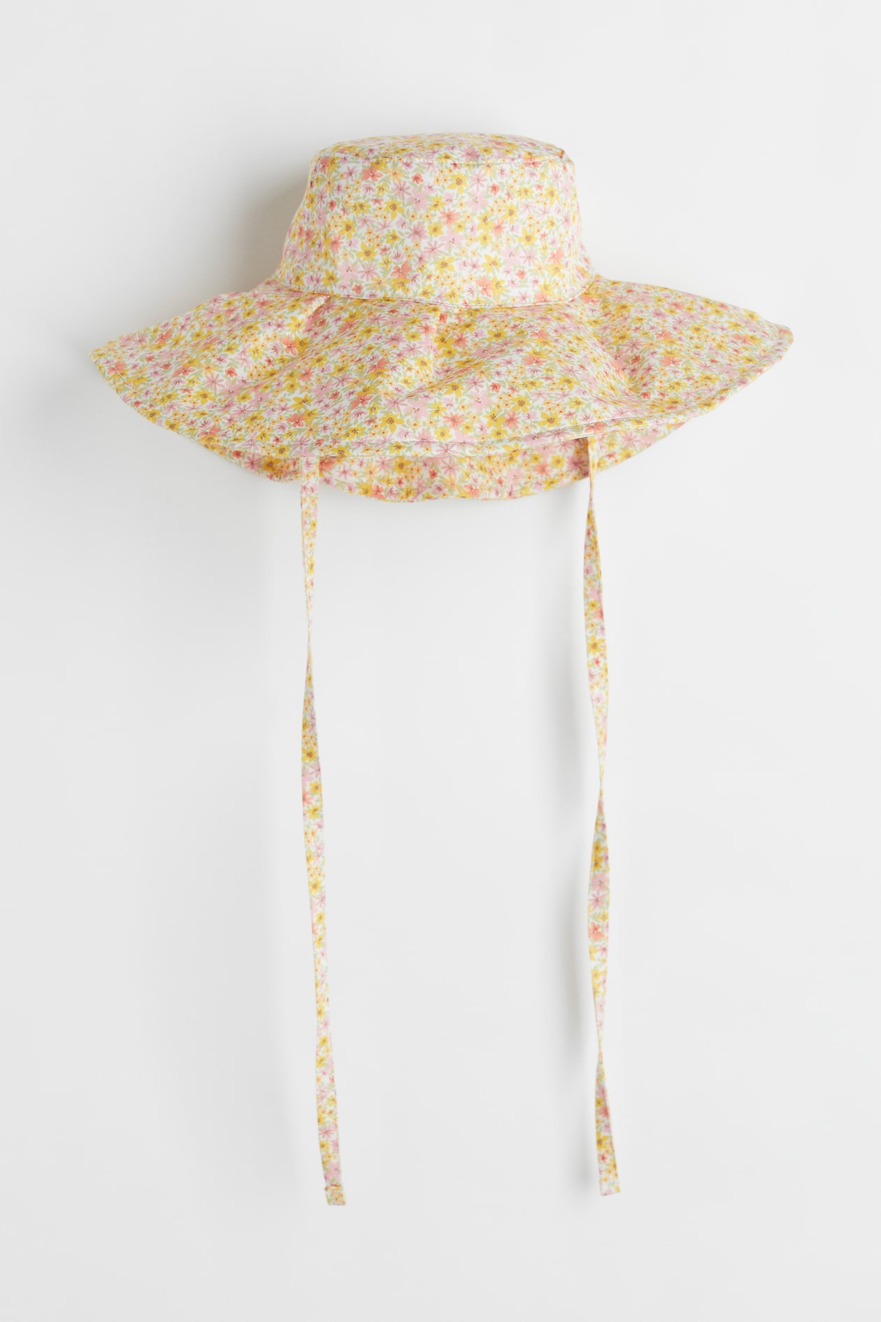 Hm Hat Cotton twill sun hat - Yellow/Floral - Ladies | H&M GB
