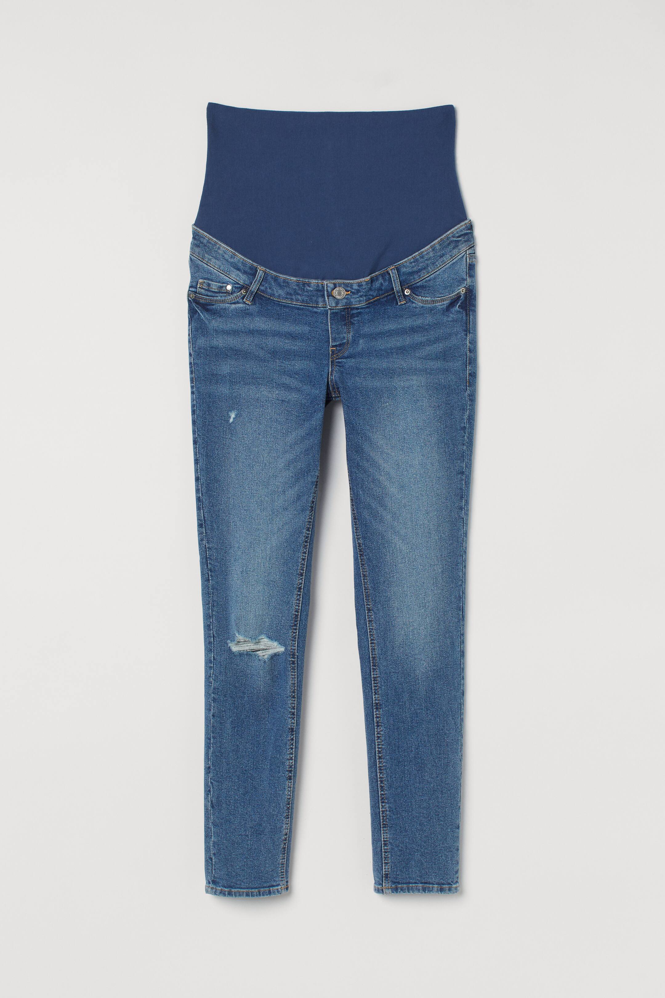 View larger image: MAMA Skinny Ankle Jeans - Denim blue/Trashed - Ladies | H&M 1