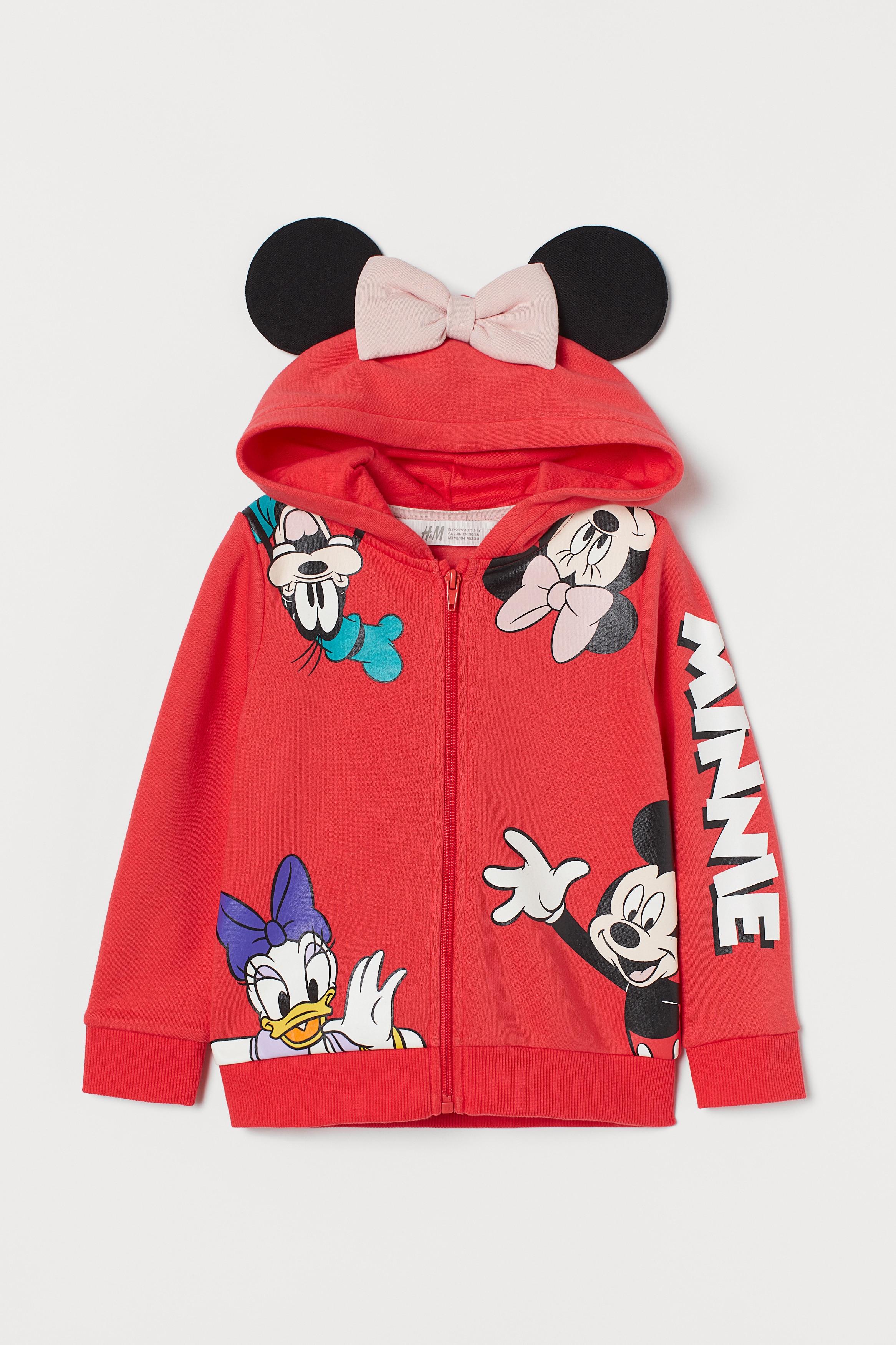 Minnie mouse hooded jacket hotsell