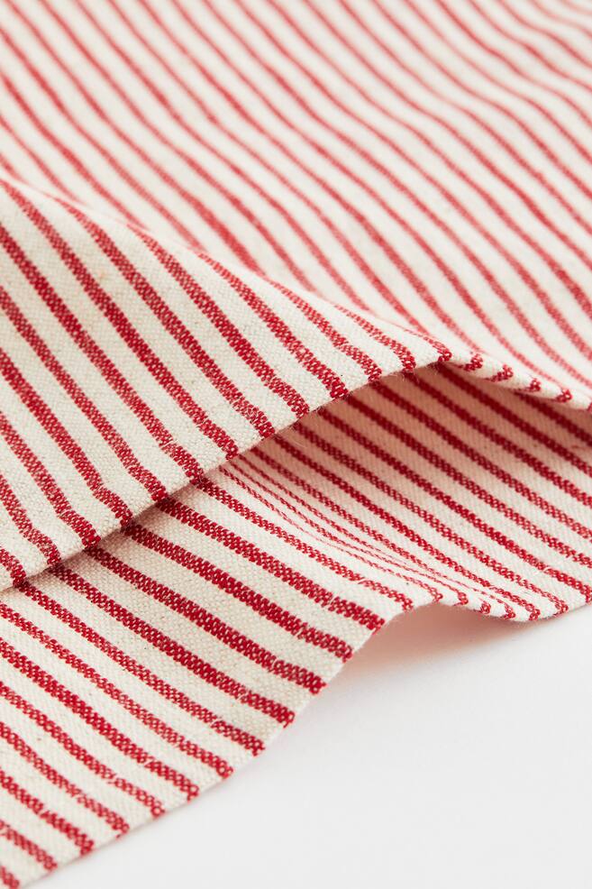 2-pack linen-blend napkins - Red/Striped/Light beige/Striped - 3