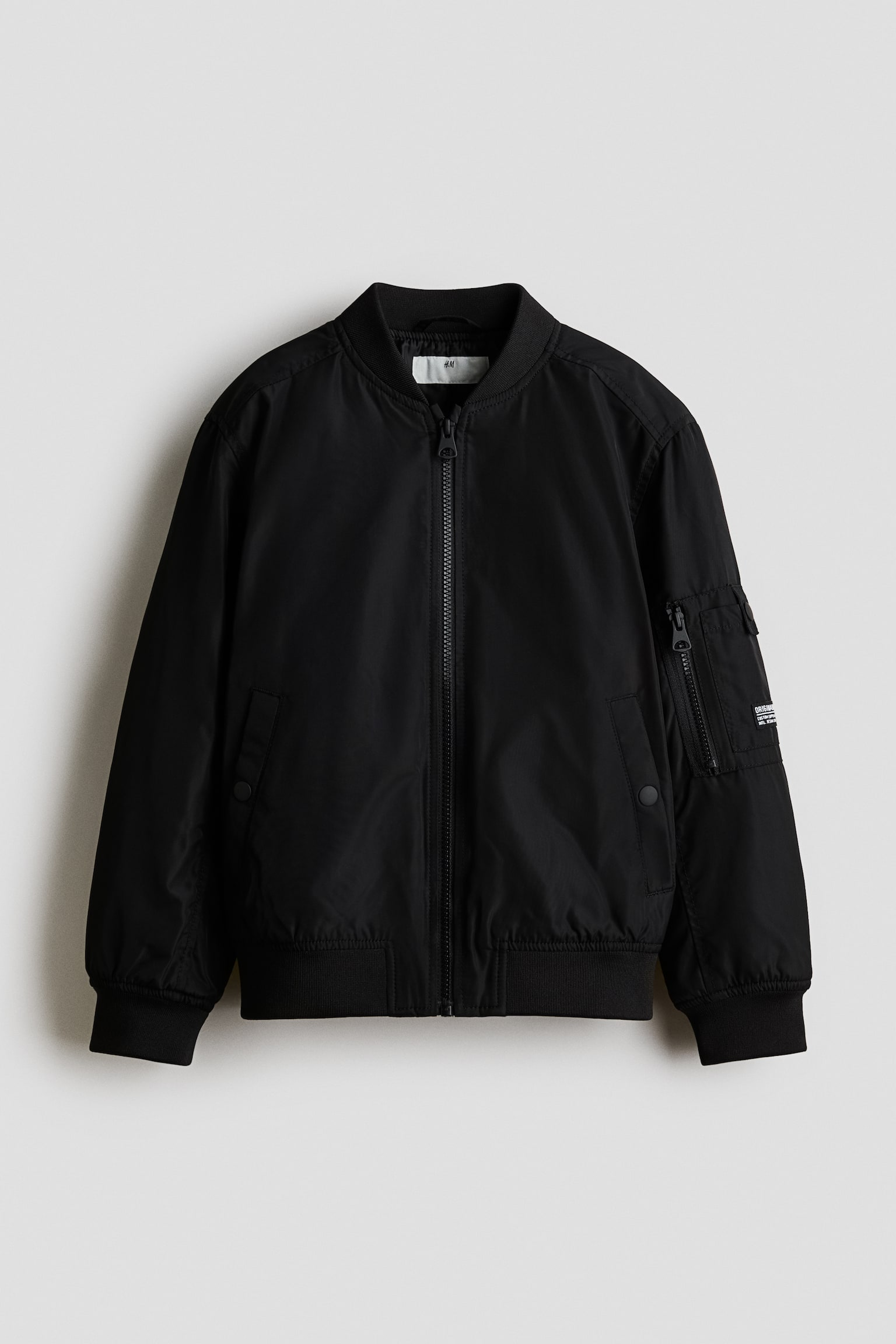 Padded bomber jacket - Black/Khaki green