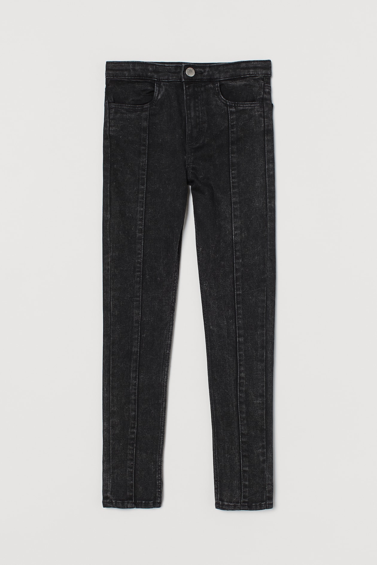 Skinny Fit Twill Pants - Long - Black - Kids | H&M US