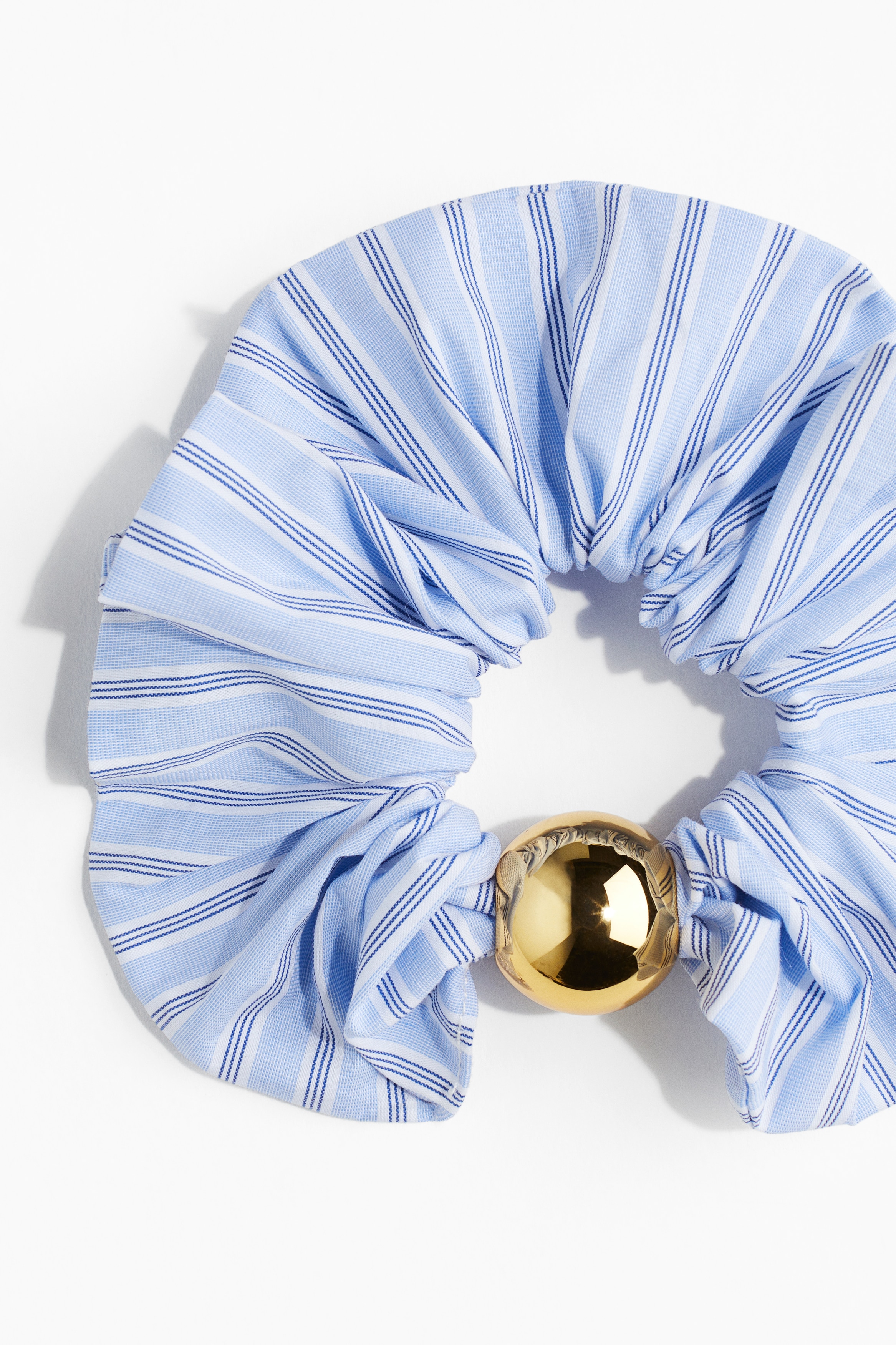 Bead-detail satin scrunchie
