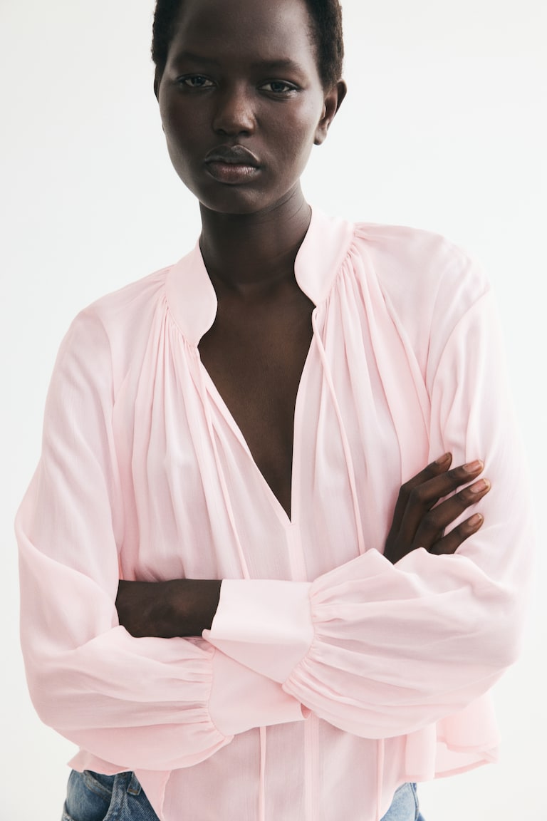 h&m pink balloon sleeve dress H&M's Sellout Pink Dress Is Back for 2021