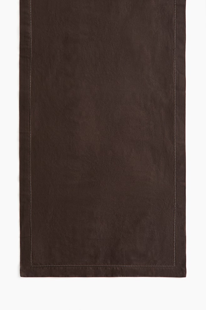 Cotton table runner - Dark brown/White/Light beige/Light pink/Light khaki green/Dusty blue/Dusty yellow - 1