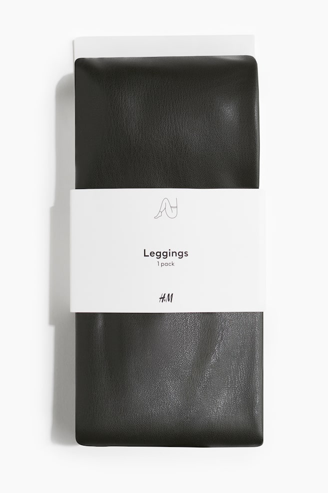 Coated leggings - Dark green/Dark brown/Black/Dark beige - 1