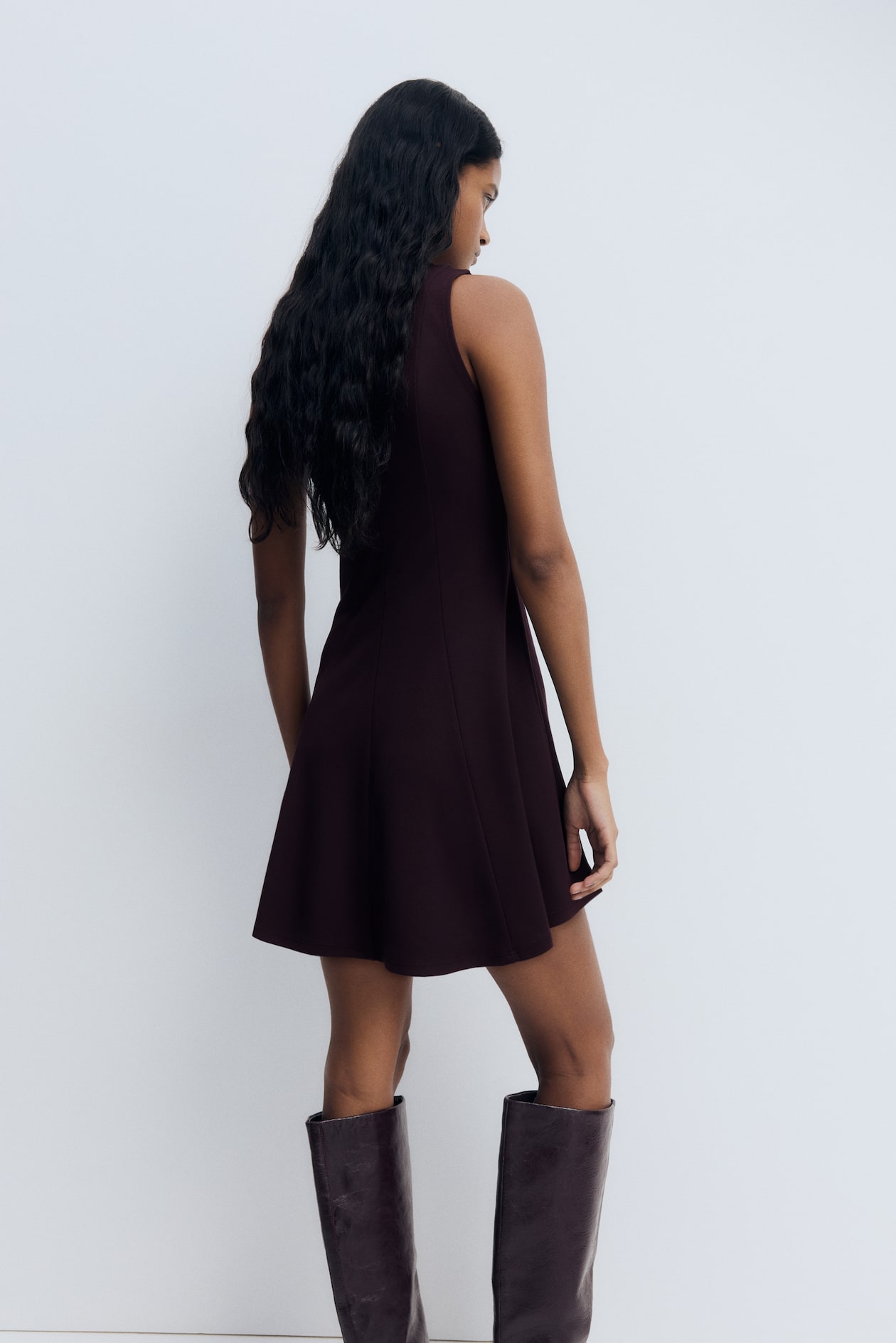 Ponte Dress with Flared Skirt - image 2