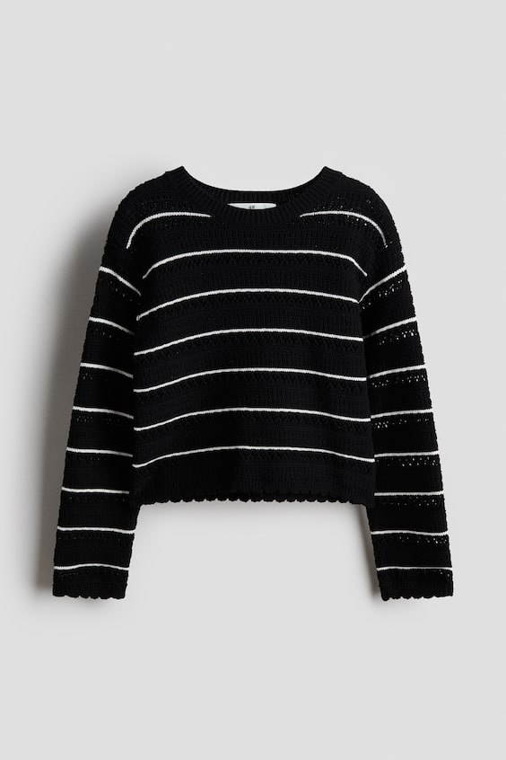 Детские свитеры H&M Pointelle-Knit Cotton Sweater