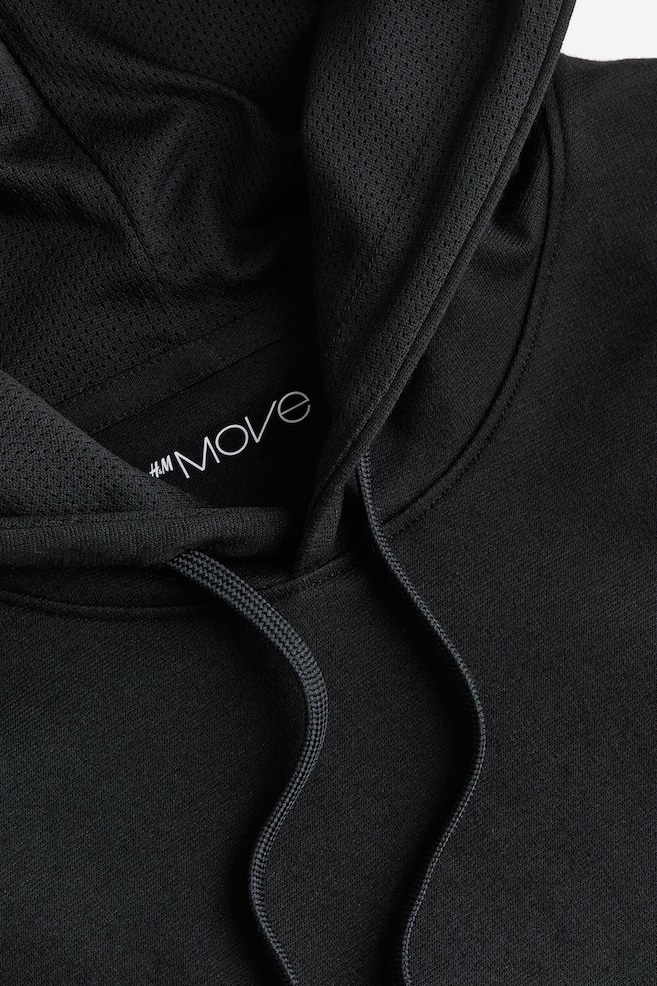 DryMove™ Sleeveless sports hoodie - Black/Dark grey - 4