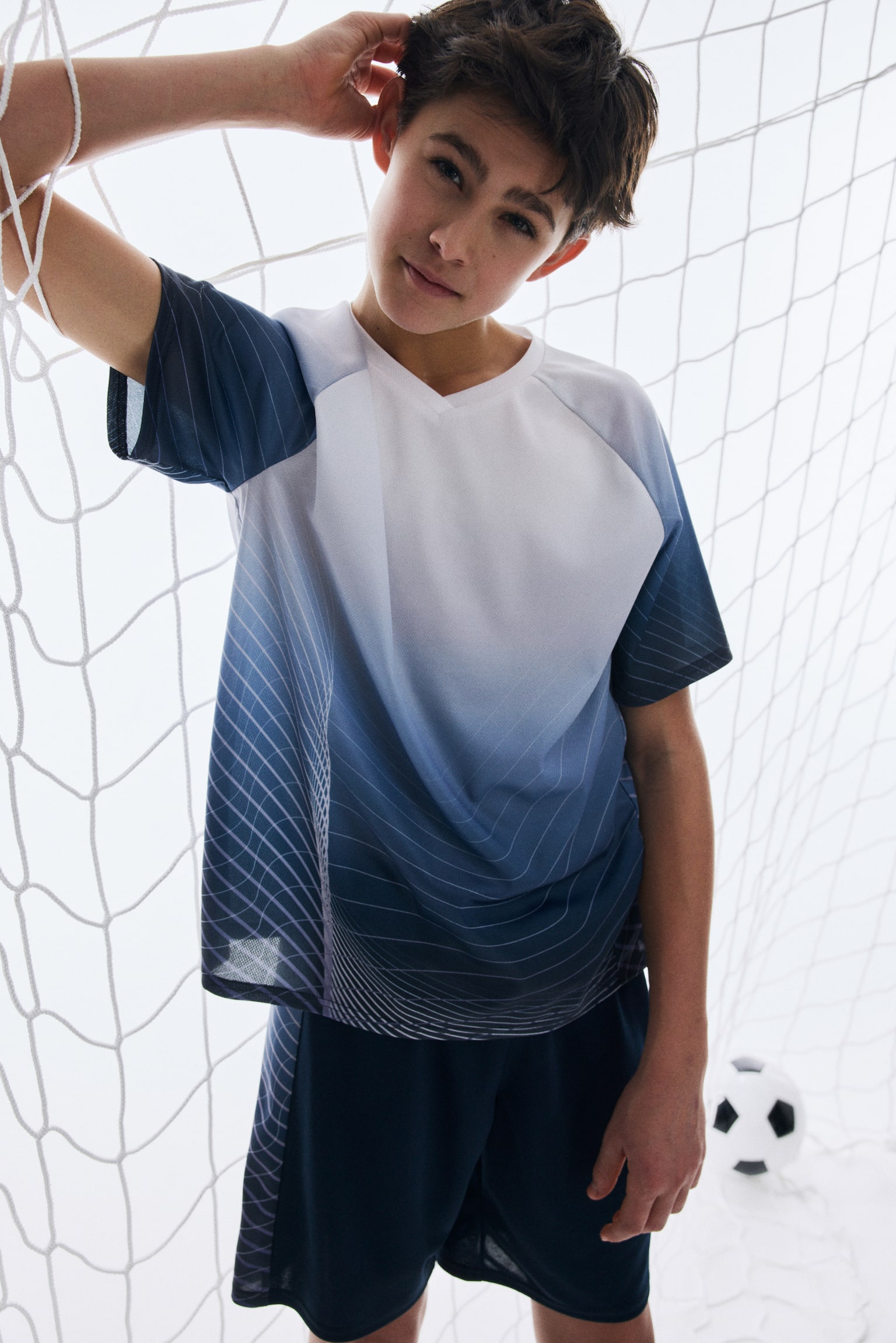 2-Piece Soccer Set with DryMove™ - Navy blue/patterned/Light gray/10/Red/patterned - 5