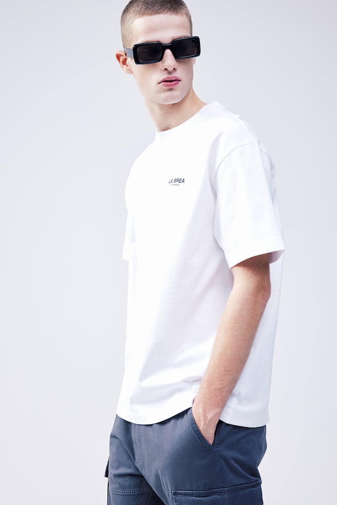 Painokuvallinen T-paita Loose Fit - Valkoinen/La Brea/Musta/La Brea - 1