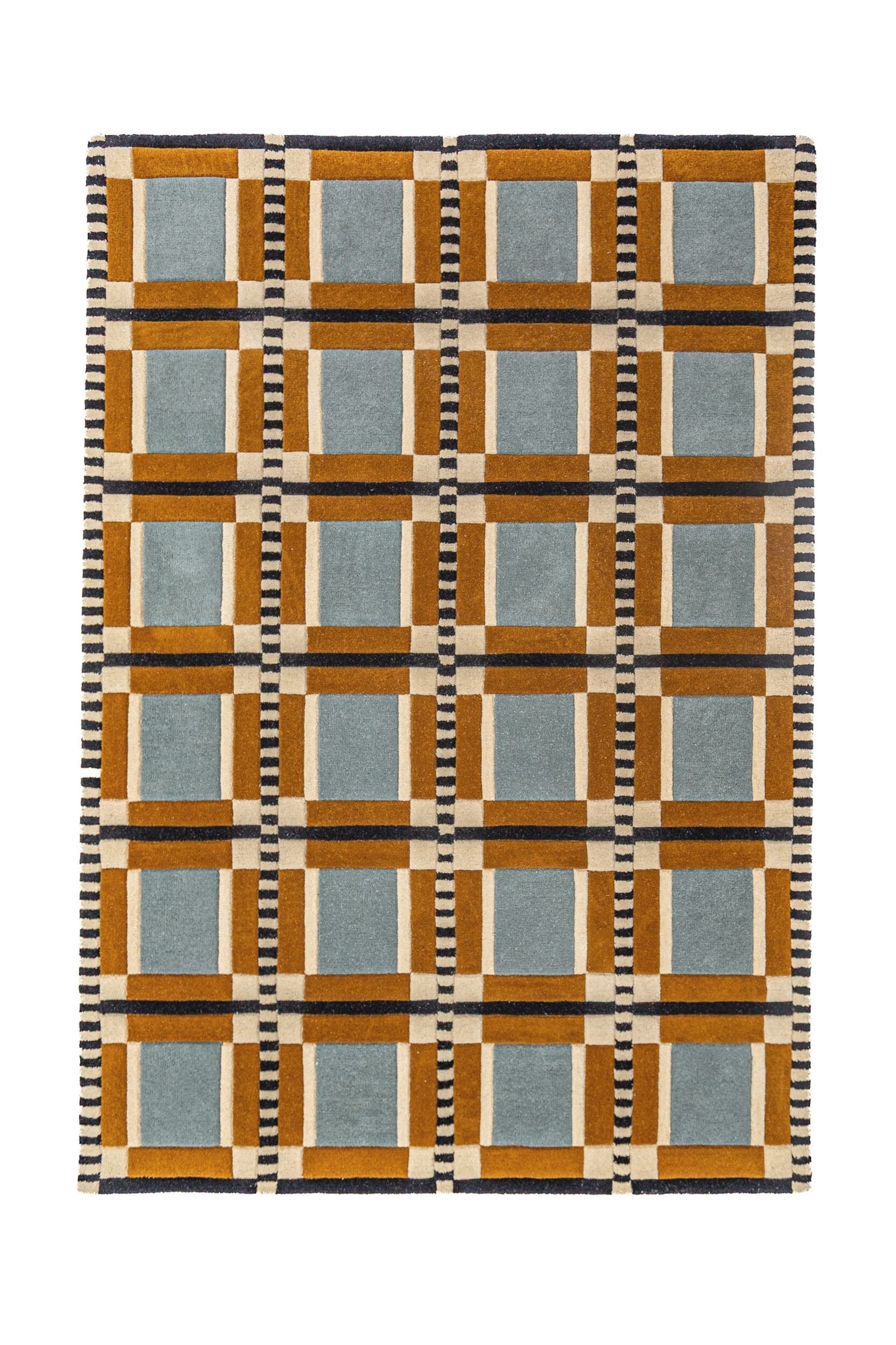 Quadro Tapis À Damier En Laine - Multicolore - 1
