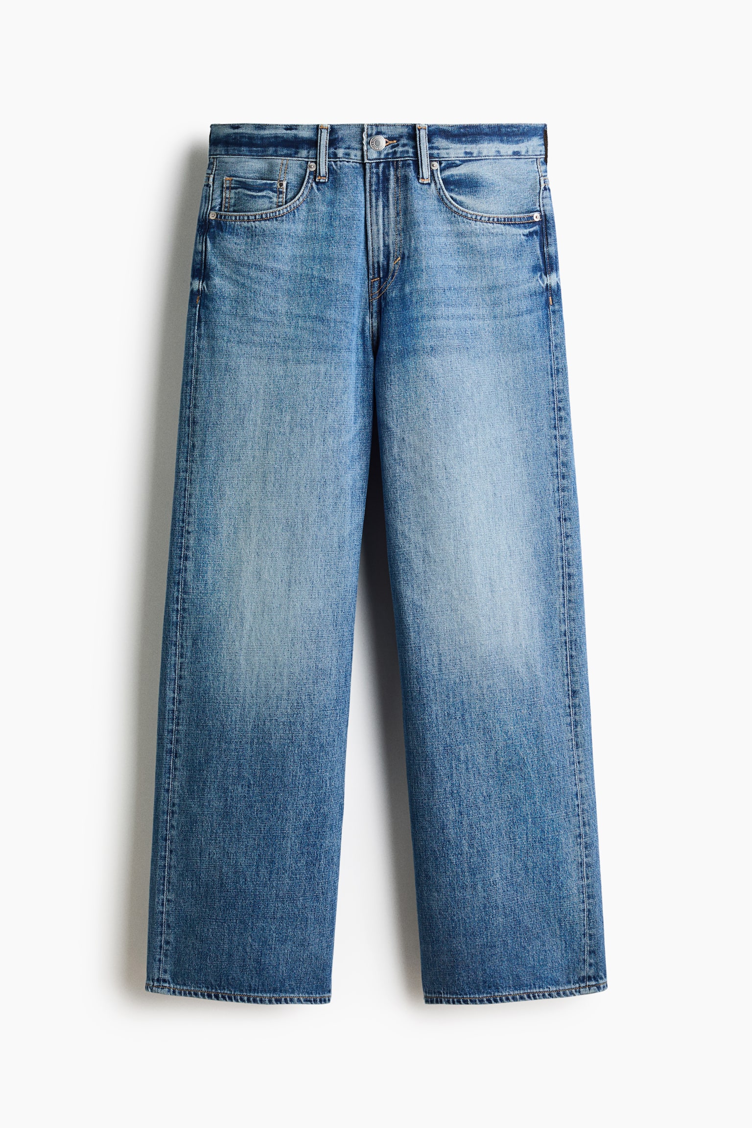 Loose Straight Jeans - Dark denim blue/Denim blue/Light denim blue/Dusty denim blue/Beige/Denim brown