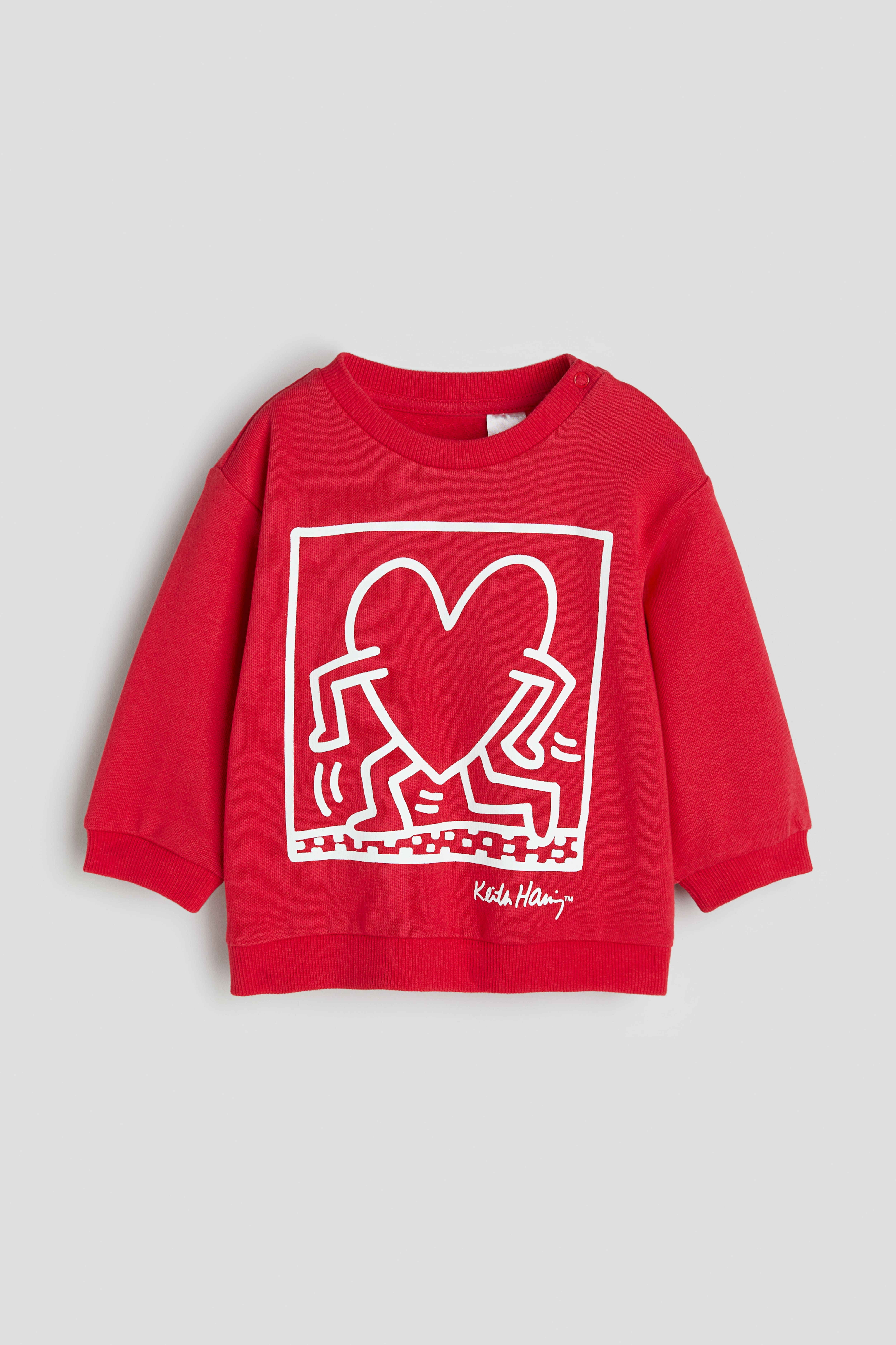 Sweatshirt with Motif Red Keith Haring Kids H M US