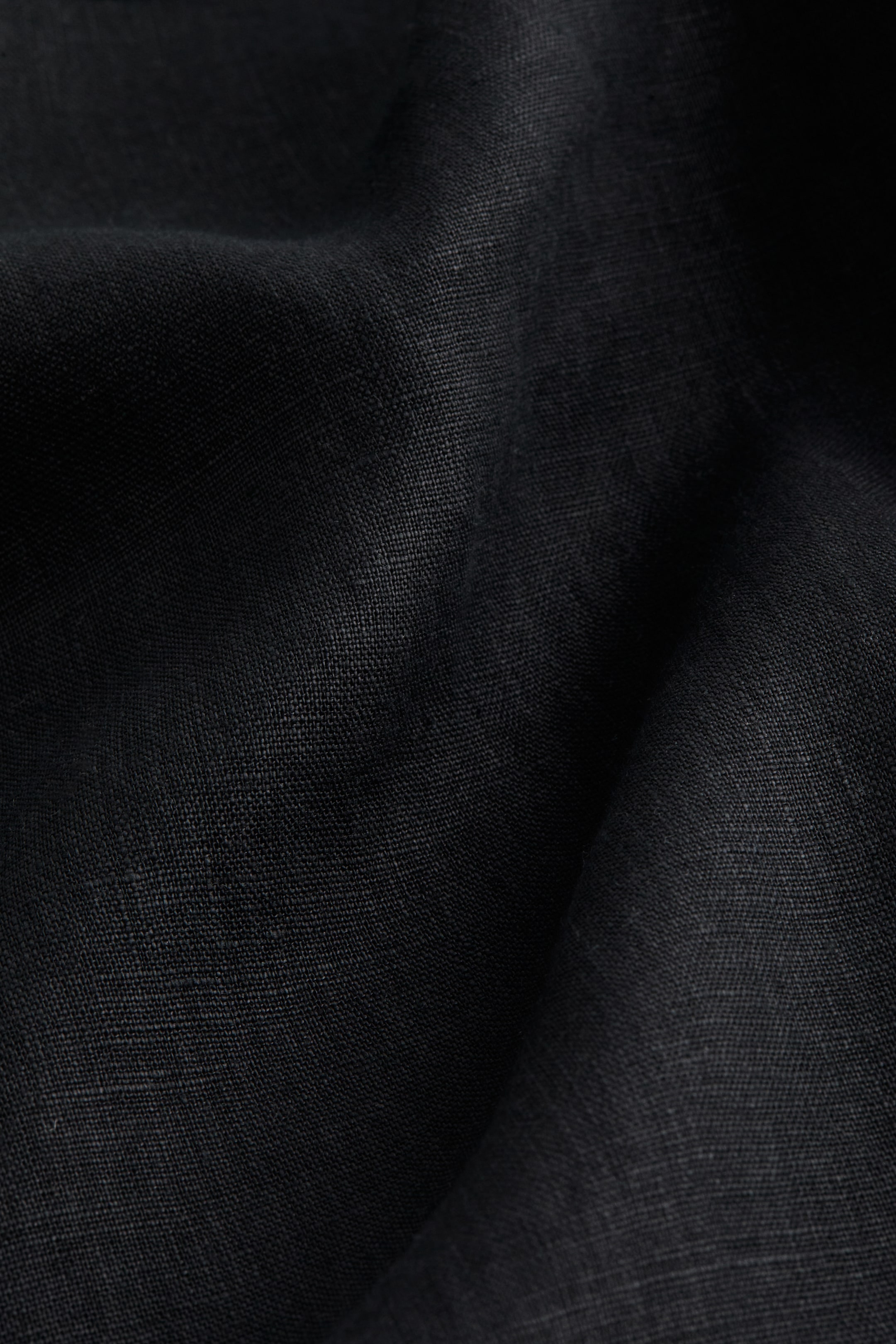 拡大画像を表示: ウォッシュリネンドレッシングガウン - ブラック - レディース | H&M JP 2