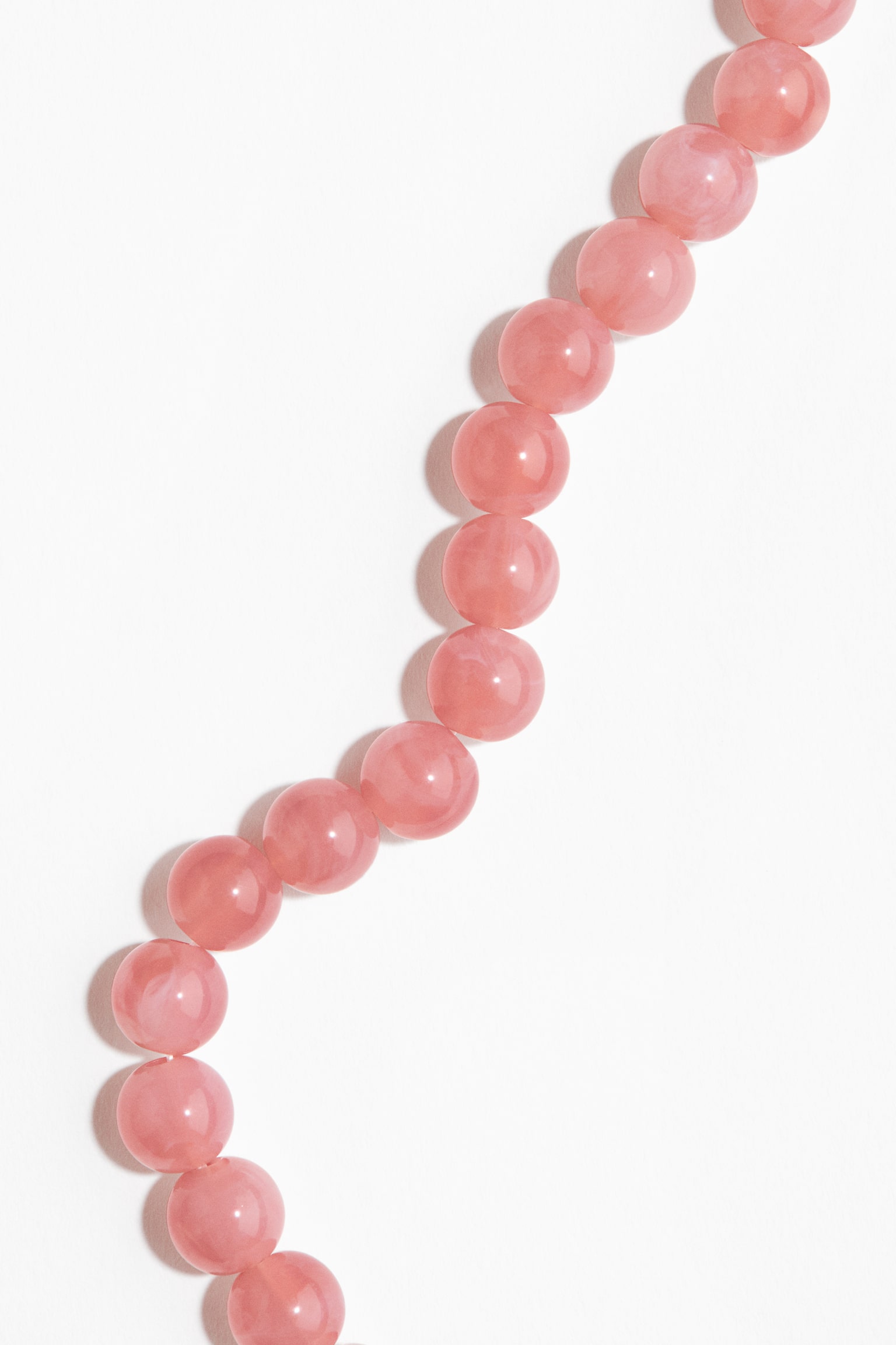 Beaded necklace - Pink/Light blue - 2