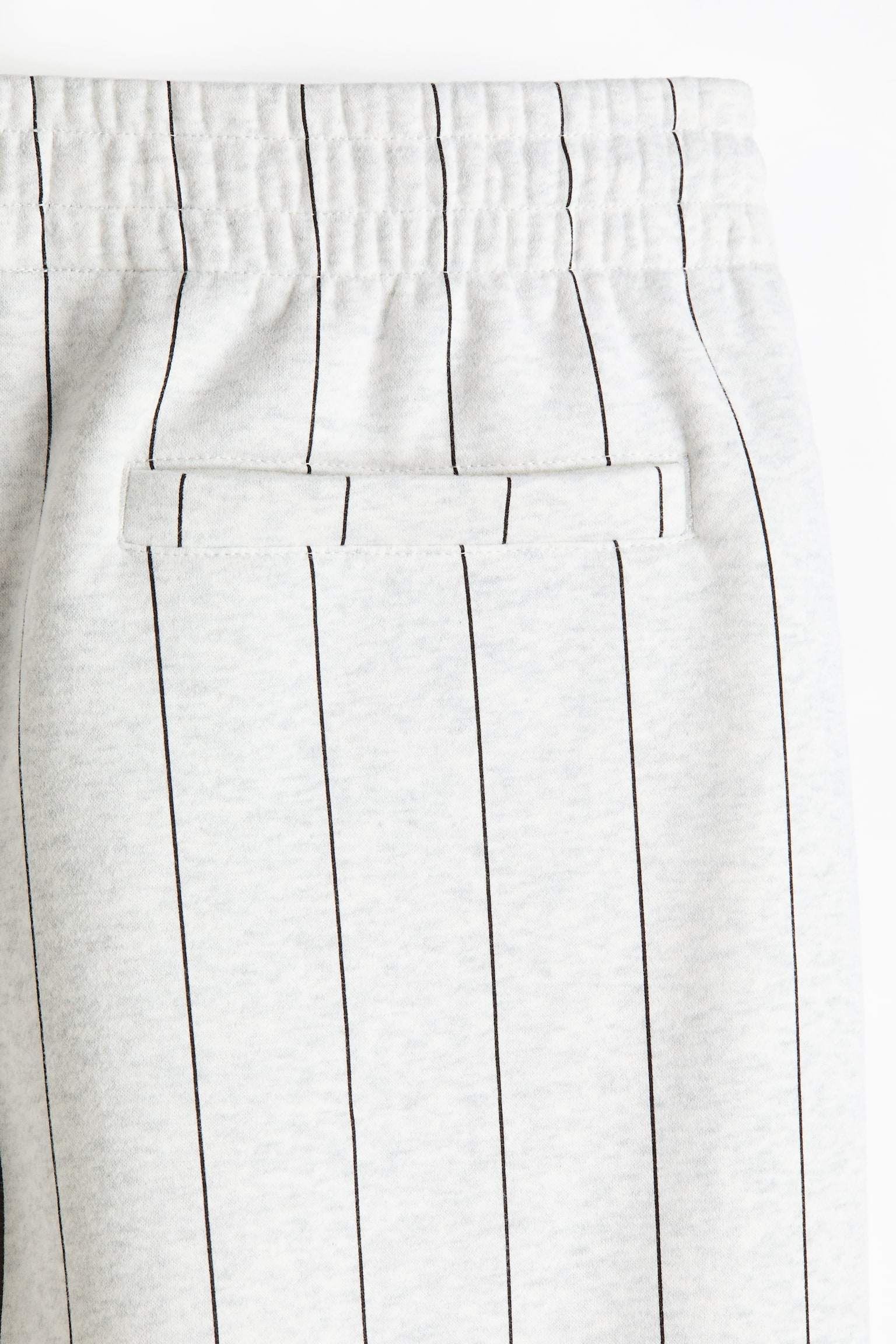 Мужские брюки H&M Relaxed-Fit Brushed-Inside Sweatpants, цвет: Серый меланжевый / Полосатый — фото 6