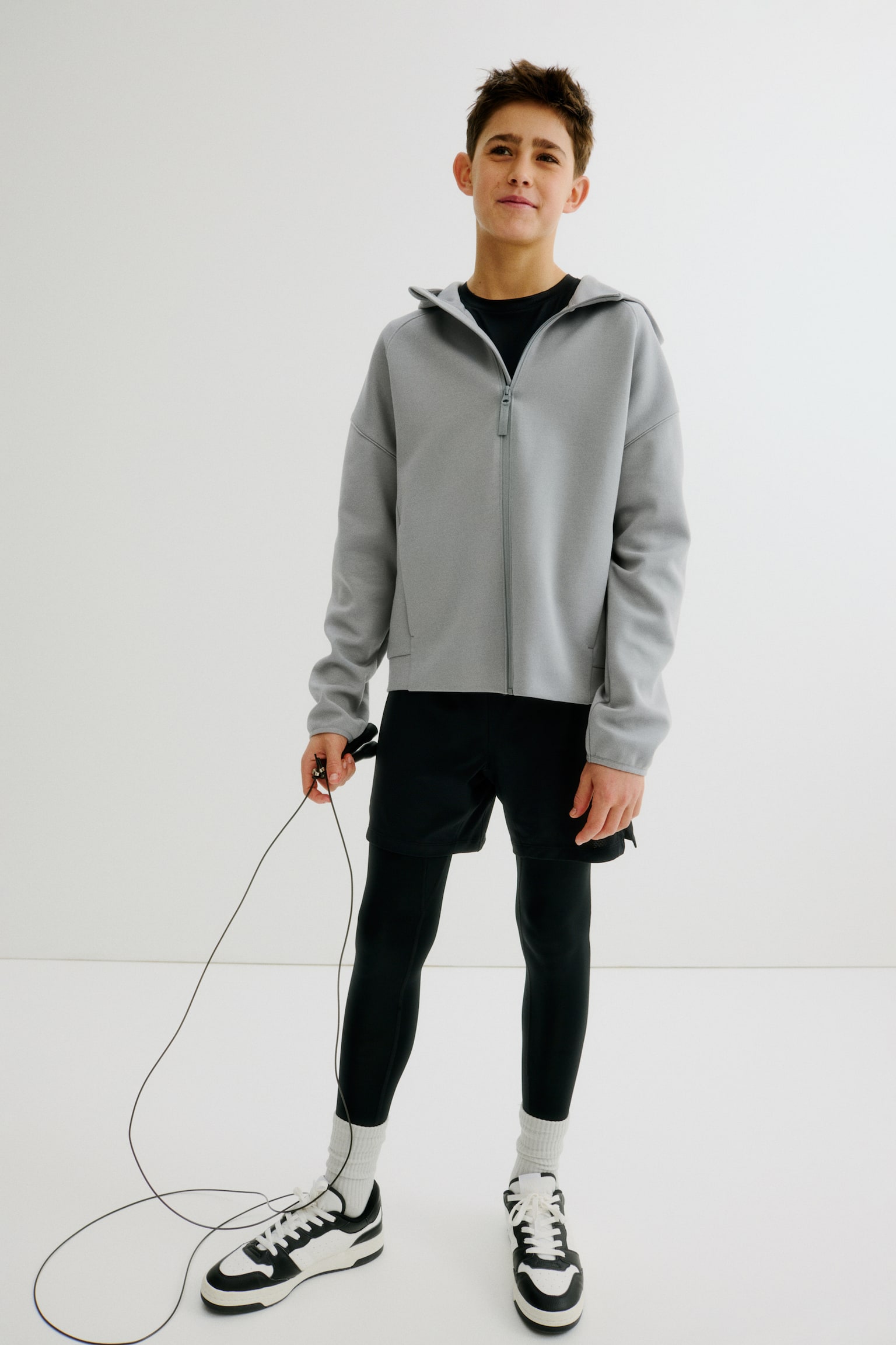 Layered football tights with DryMove™ - Black - 2