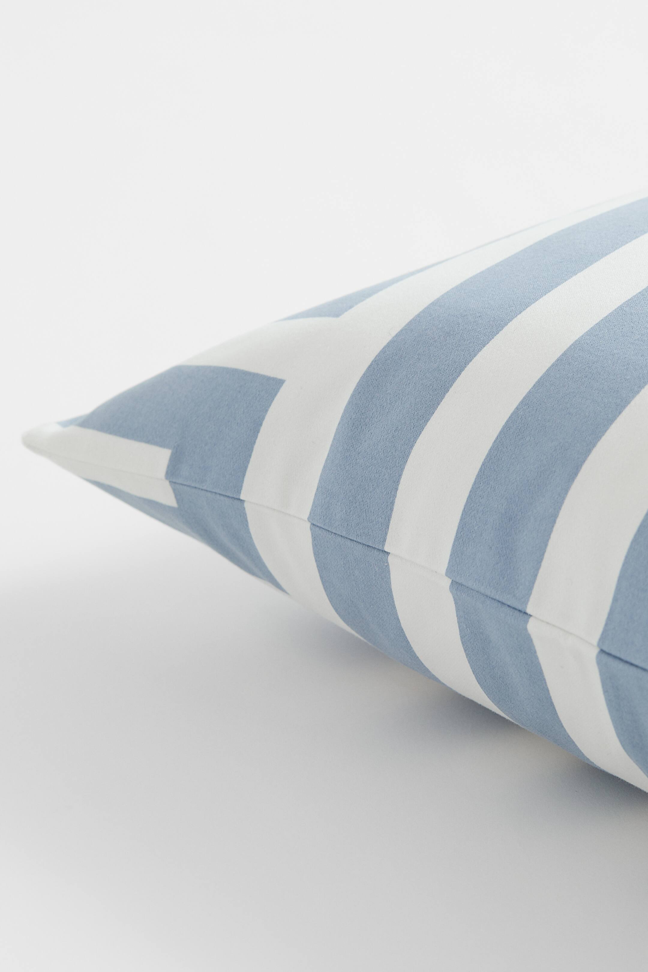 Cotton Satin Cushion Cover Sky blue/patterned Home All H&M US