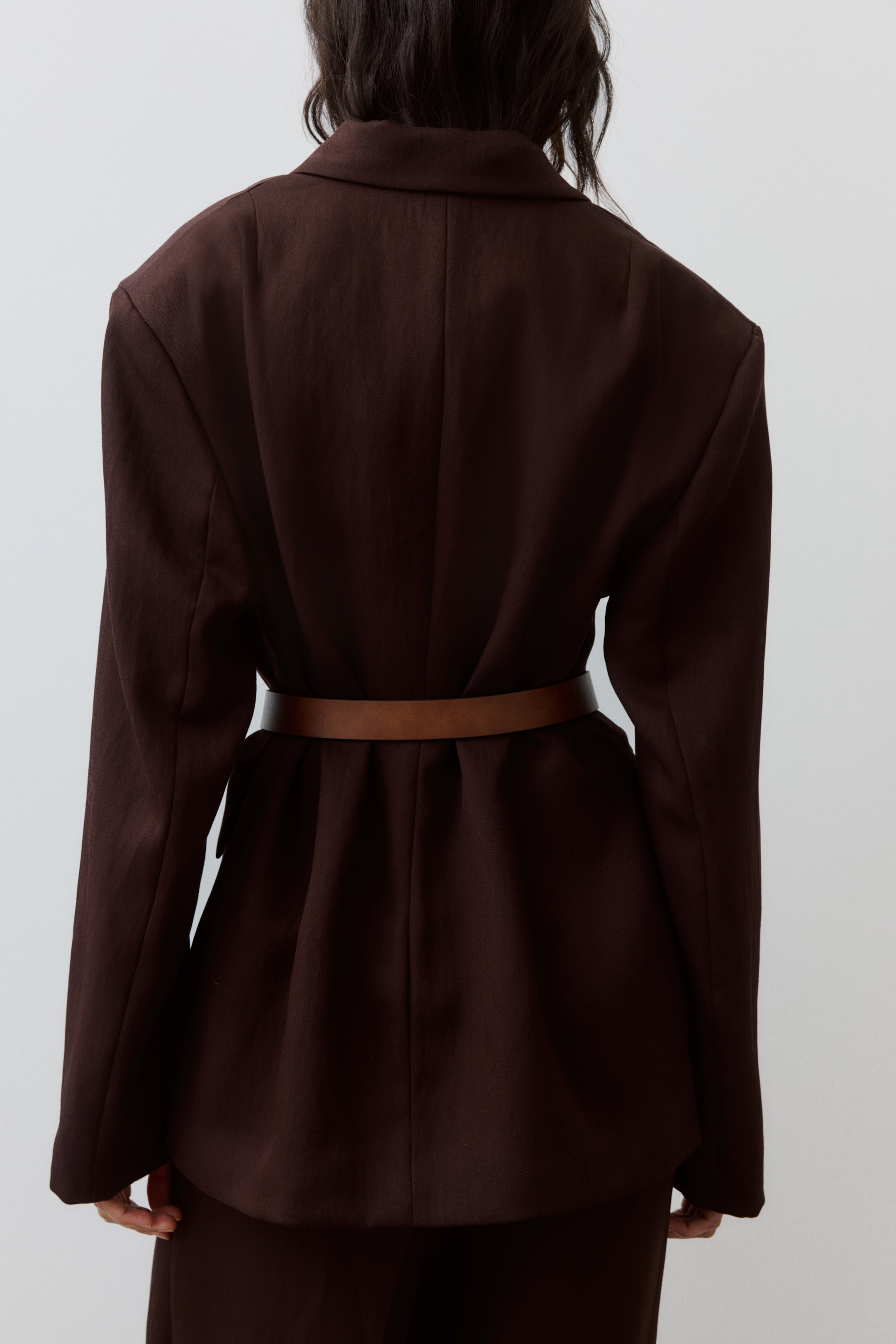 Belted Double-Breasted Blazer