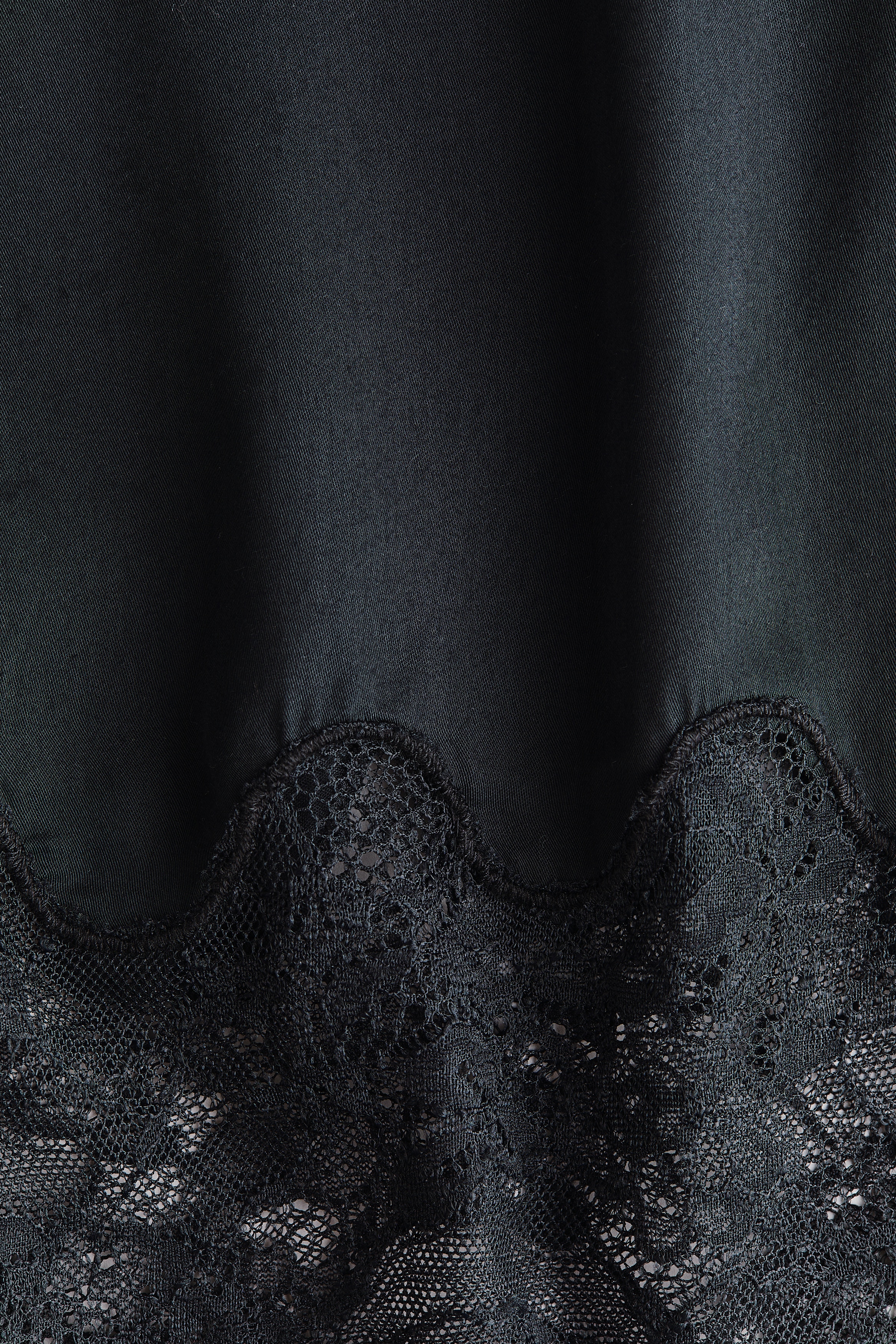 Lace-trimmed satin pyjama bottoms