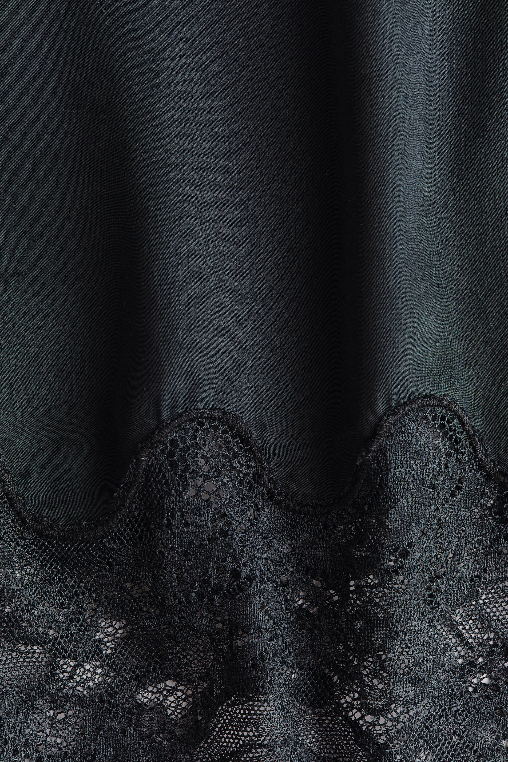Lace-Trimmed Satin Pajama Pants