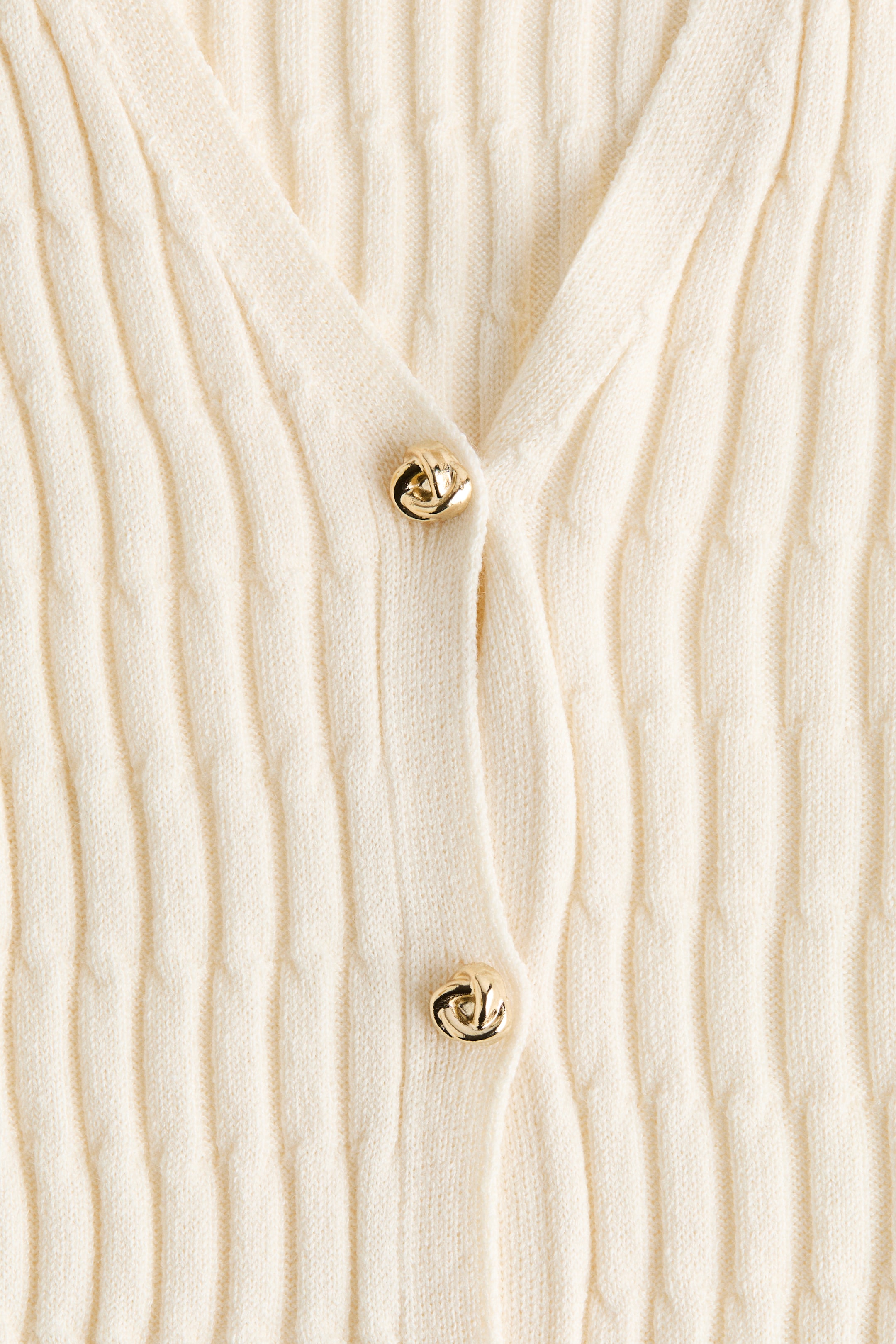 Ruffle-Trimmed V-Neck Cardigan