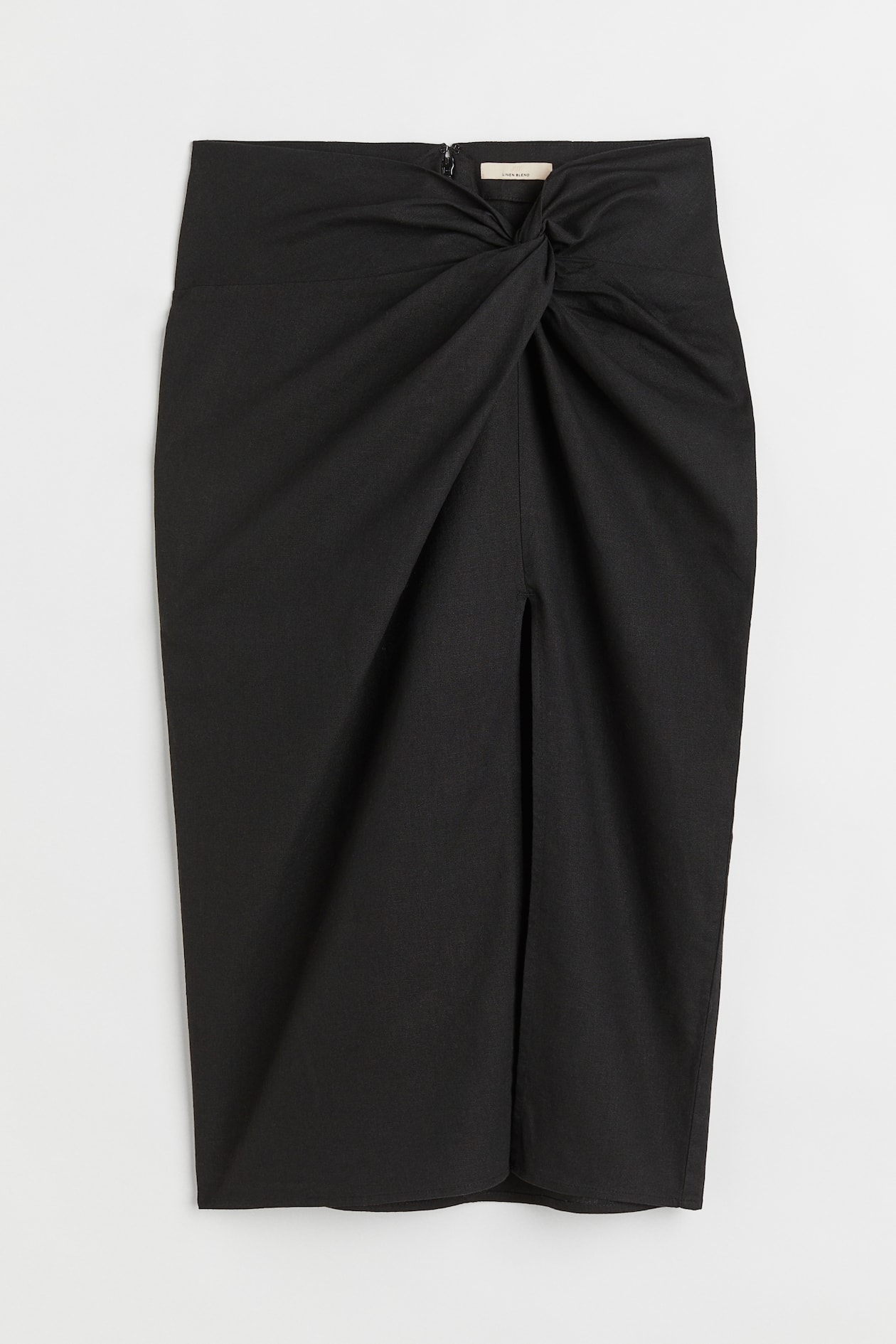 Knot-detail Skirt - High waist - Midi - Black - Ladies | H&M US