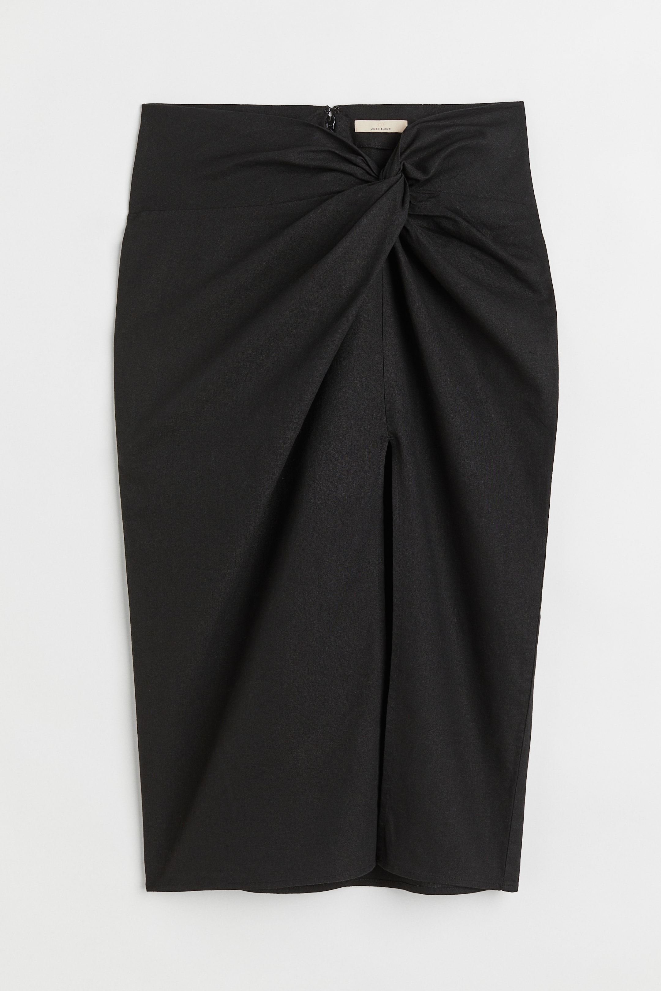 הצגת תמונה גדולה יותר: חצאית עם קשר - שחור - Ladies | H&M IL 1