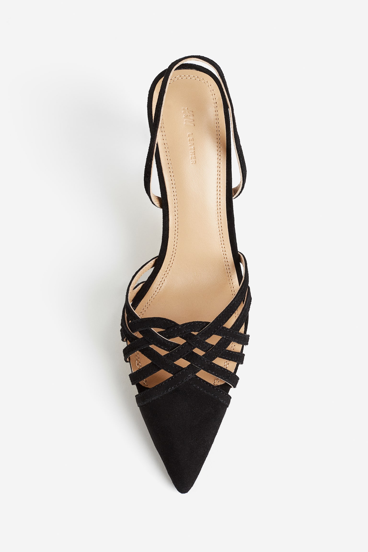 Suede Slingbacks - Black/Greige - 2