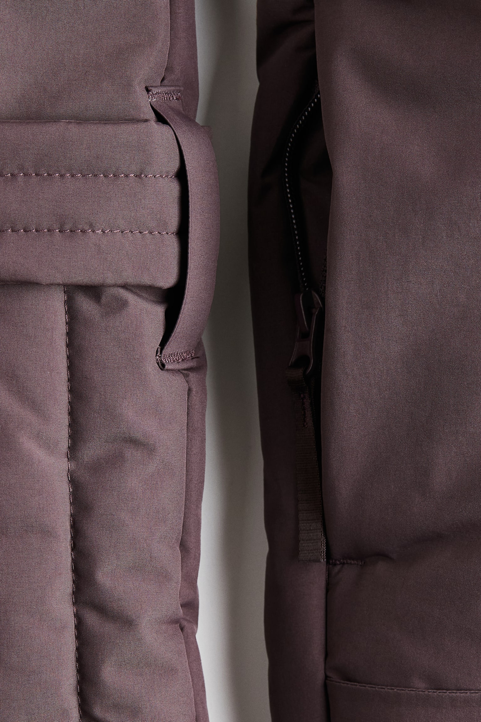 Padded ski jacket with ThermoMove™ - Aubergine purple/Cream - 8