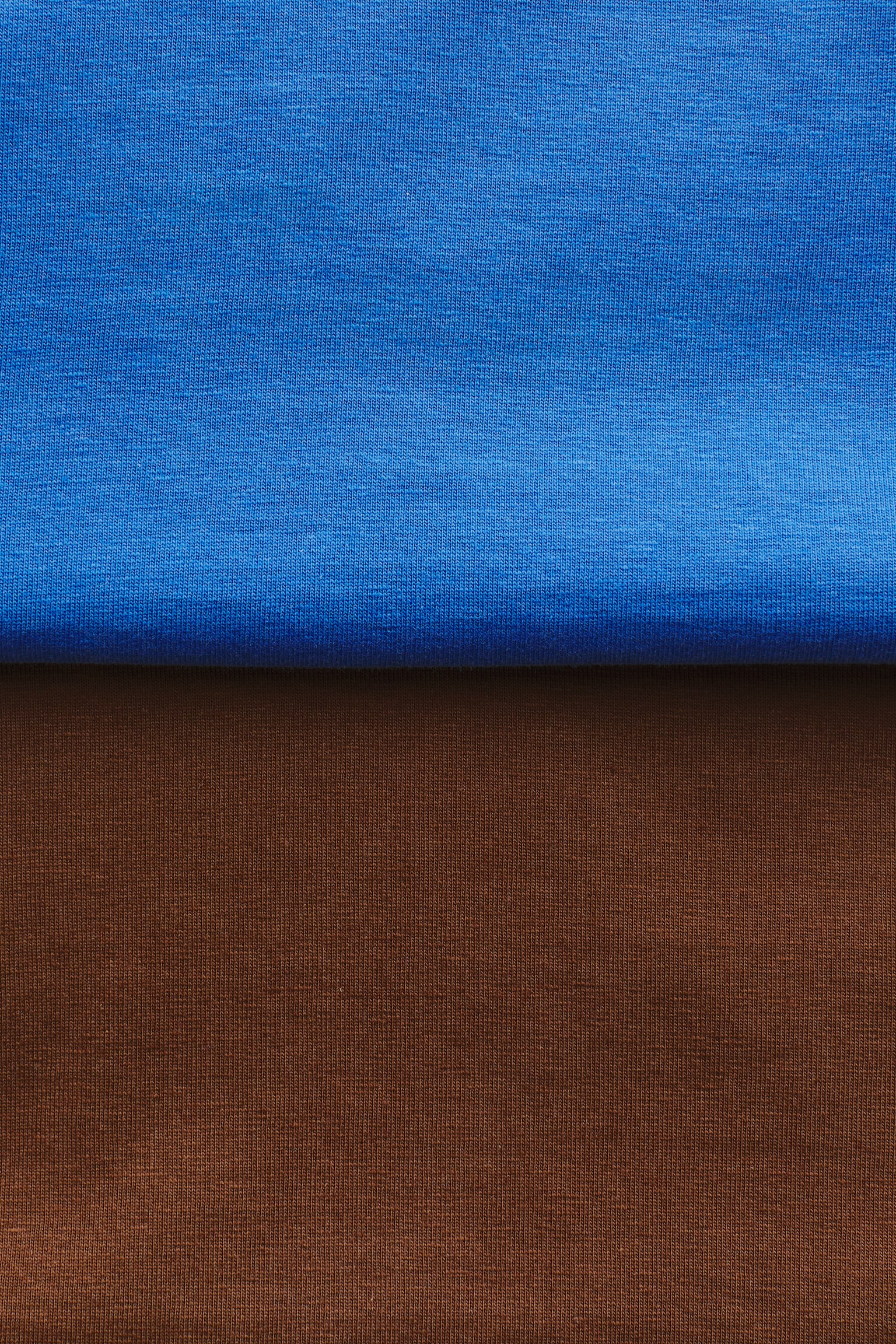 Детские футболки H&M 2-Pack Cotton T-Shirts, цвет: Коричневый / Синий — фото 2