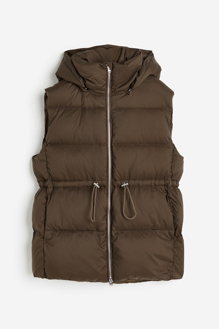 Gesteppte Daunenweste Braun DAMEN H&M CH