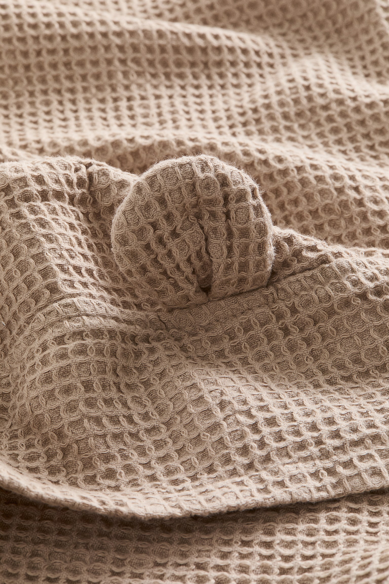 Банний рушник із капюшоном - Бежевий/Білий - 3