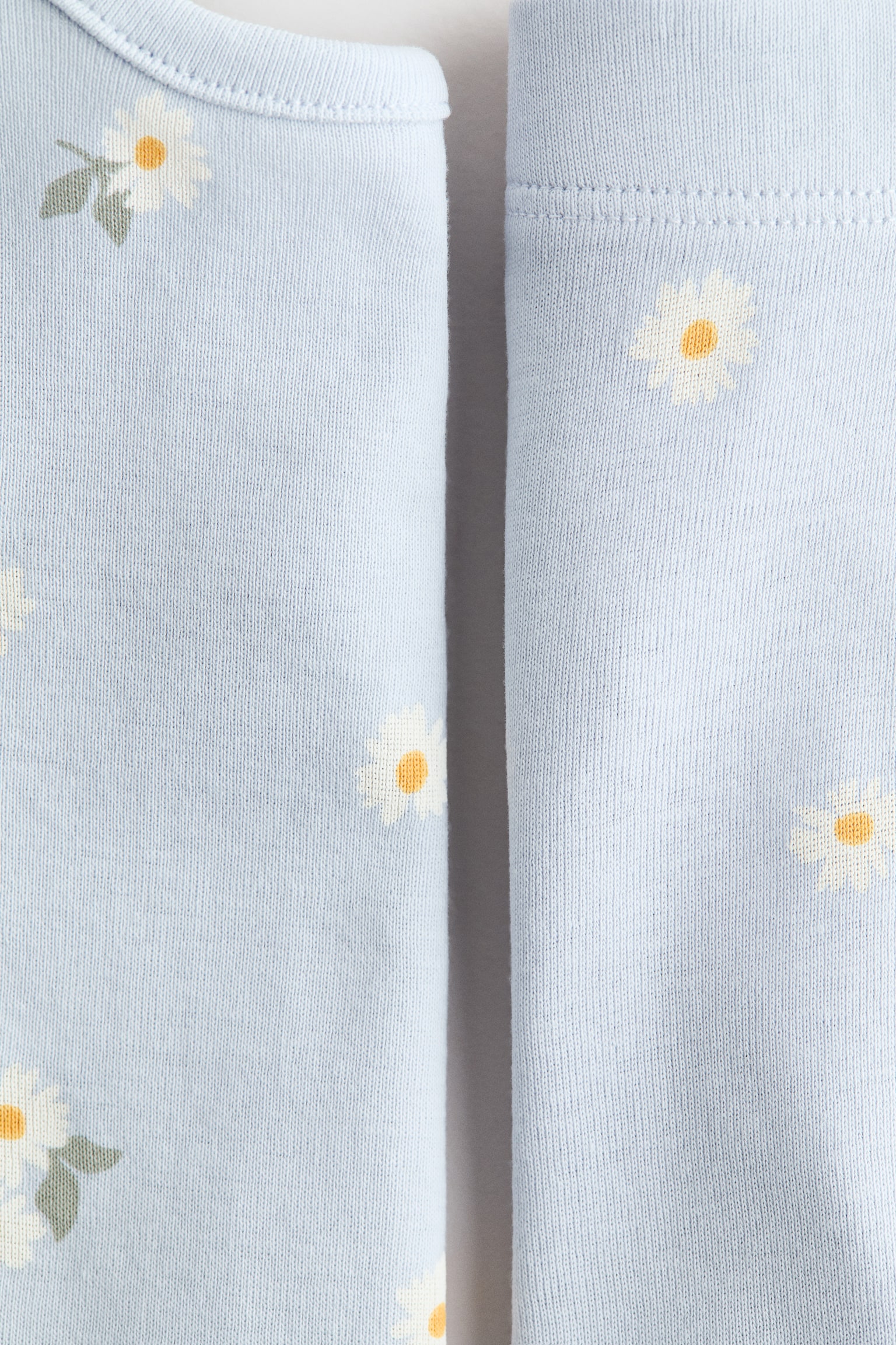 Snug Fit Printed Cotton Pajamas - Light blue/floral/Light pink/hearts/Light beige/hearts/Light purple/Gelato - 2